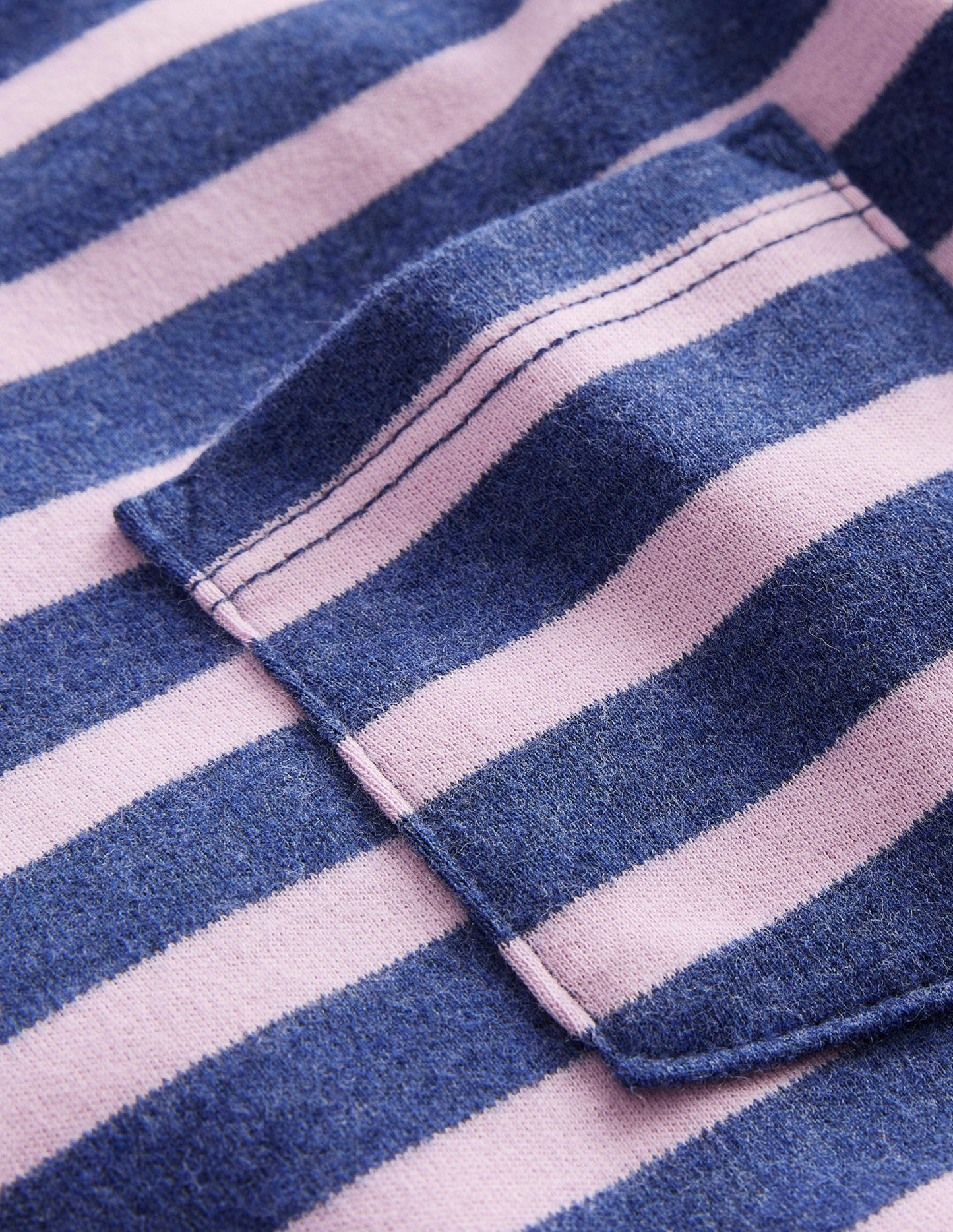 Superweiches T-Shirt mit langen Ärmeln-Schuluniform-Marineblau Meliert/Lila