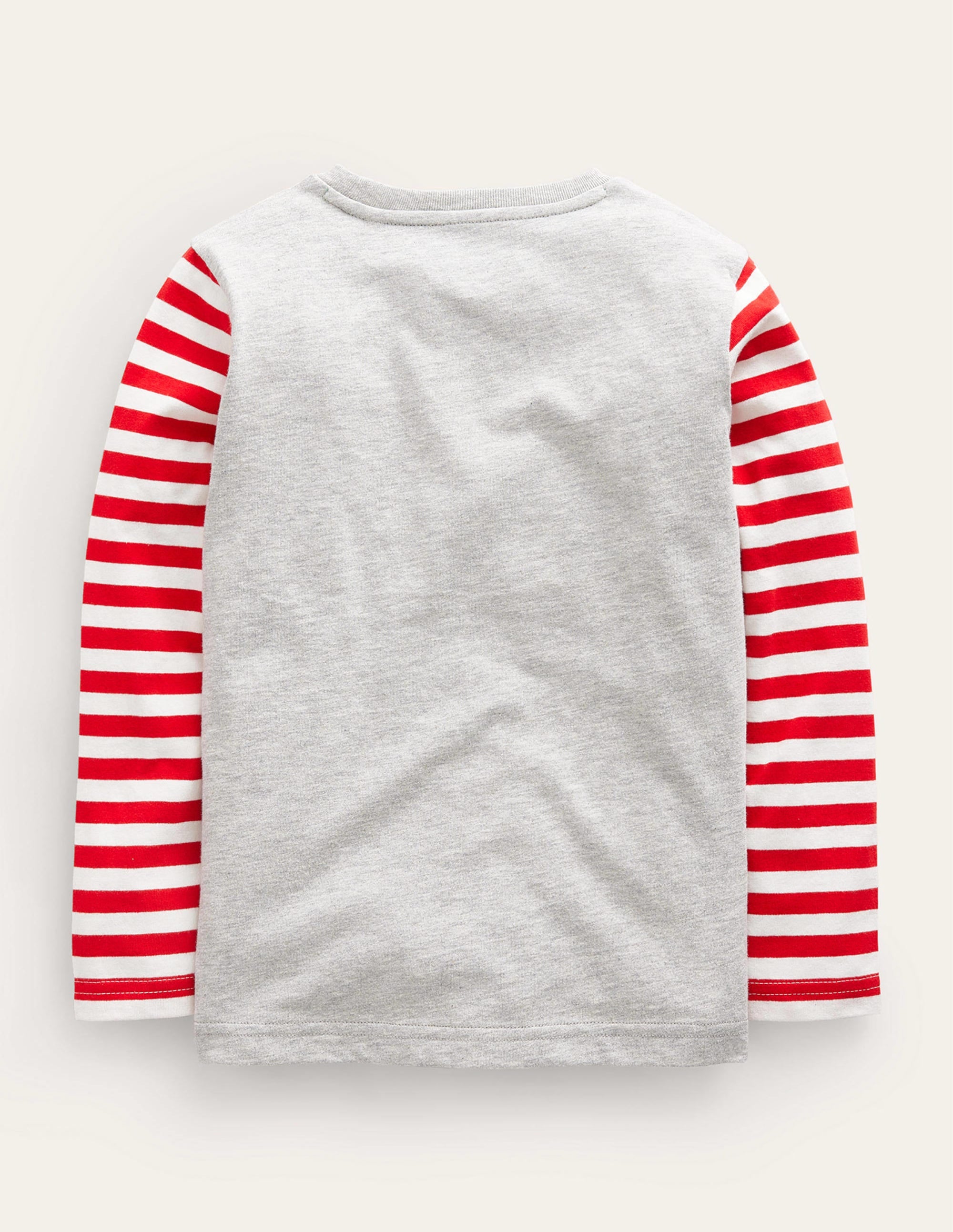 T-Shirt mit festlicher Applikation-Grau Meliert Santas Freunde - Image 2