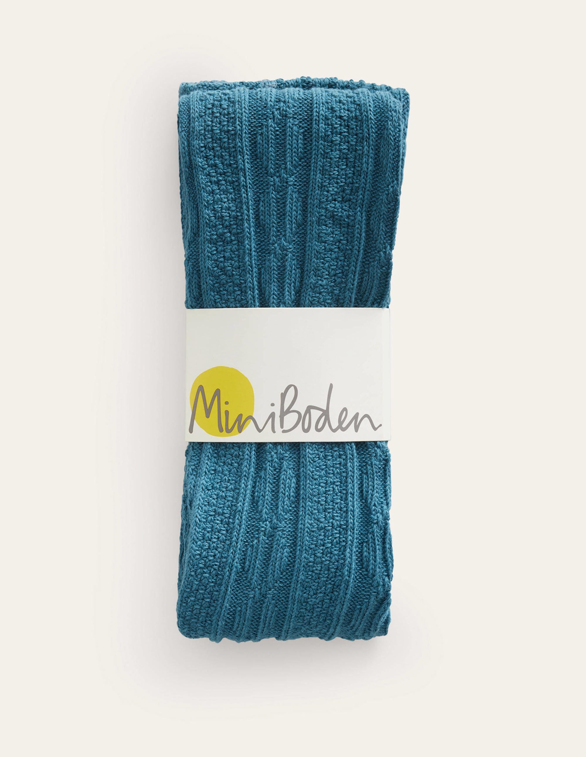 Cable Footless Tights-Larkspur Green - Image 2