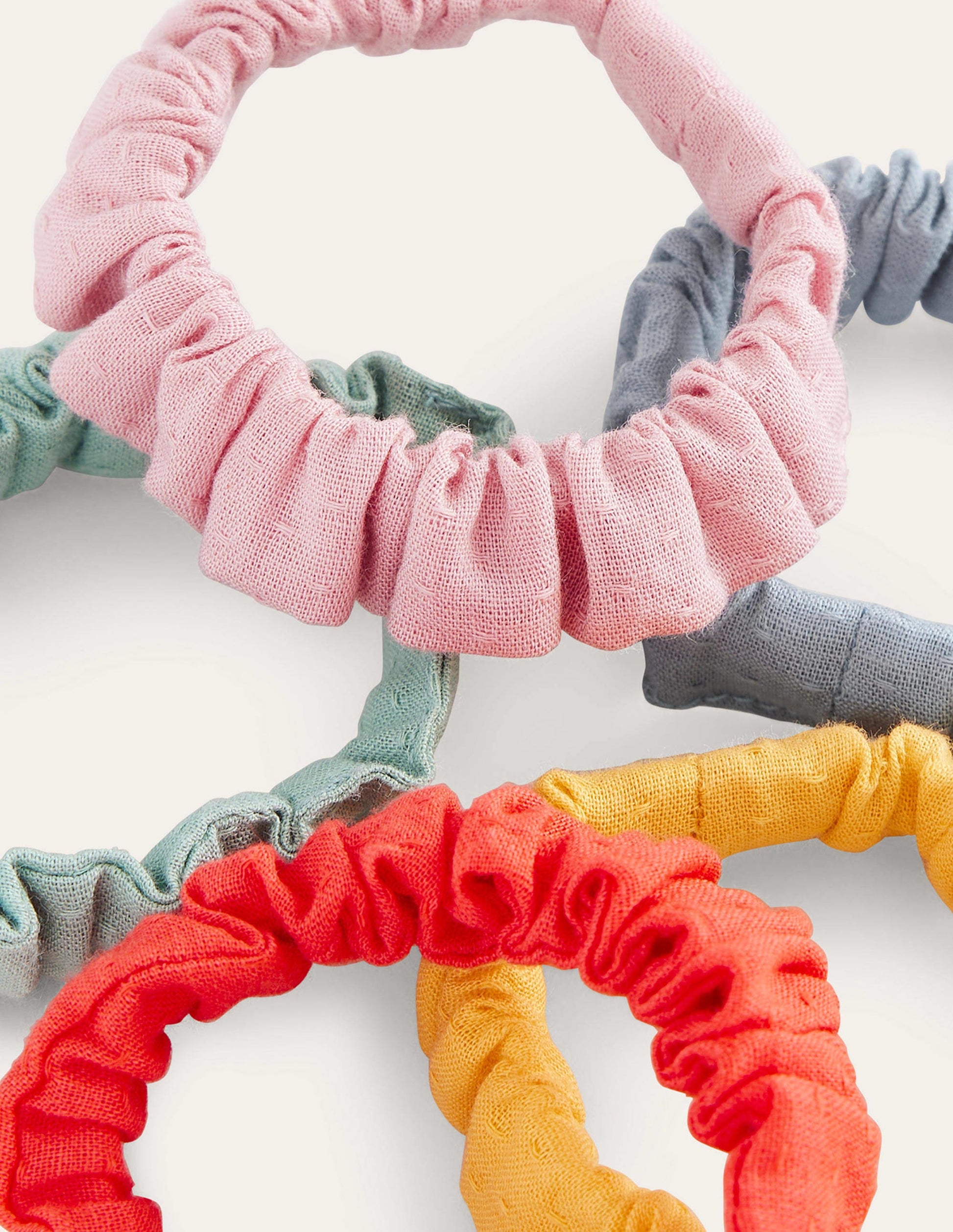 Scrunchies im 5er-Pack-Bunt Regenbogen-2