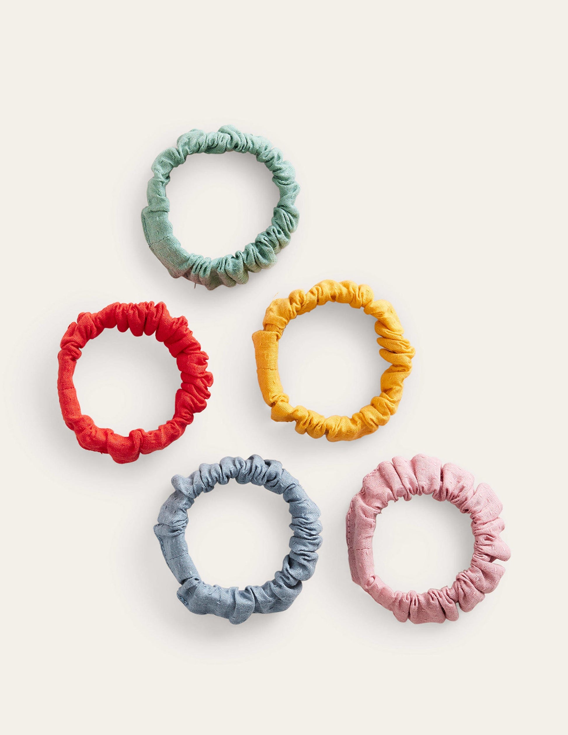 Scrunchies im 5er-Pack-Bunt Regenbogen-1