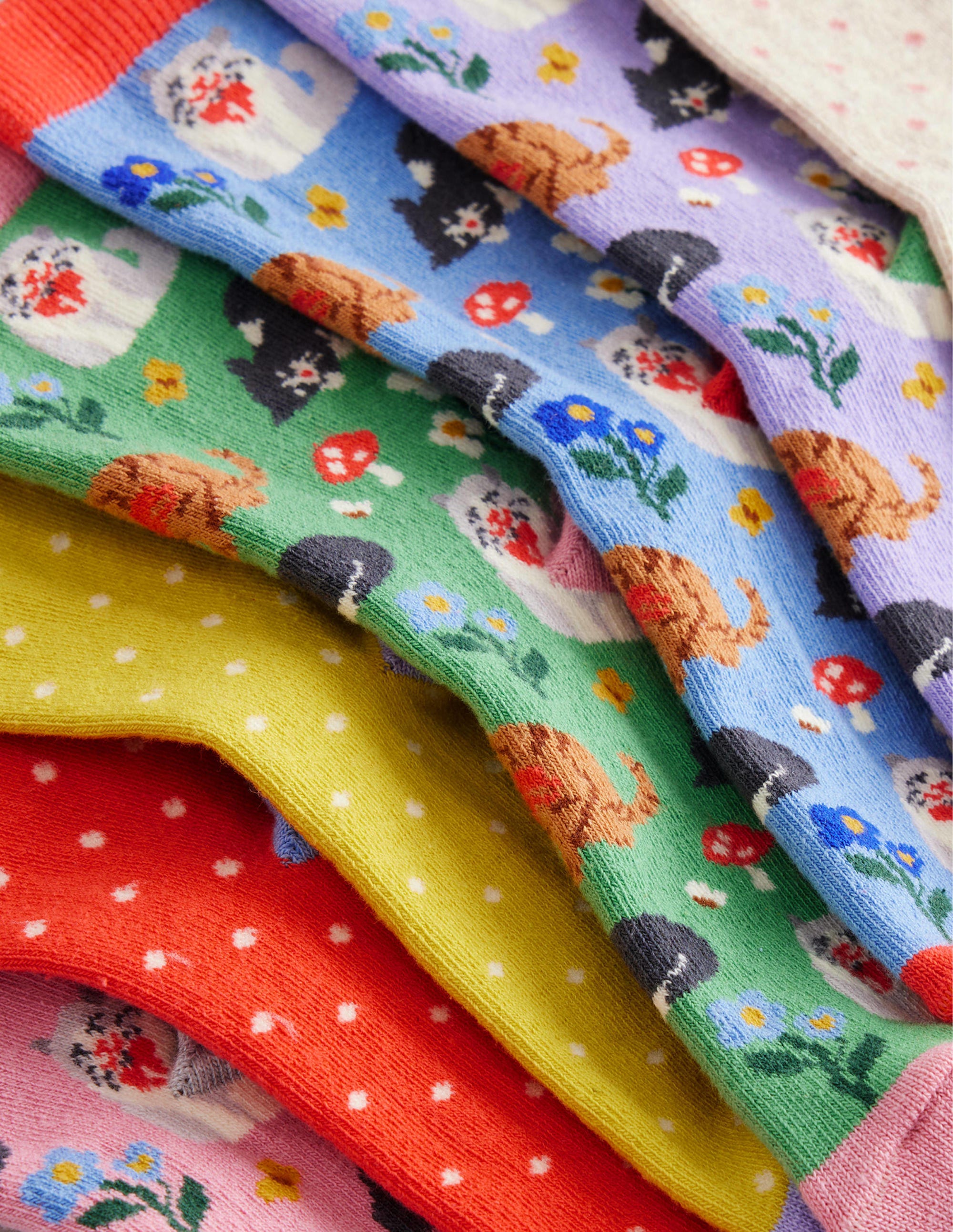 Socken im 7er-Pack-Bunt Katzen - Image 2