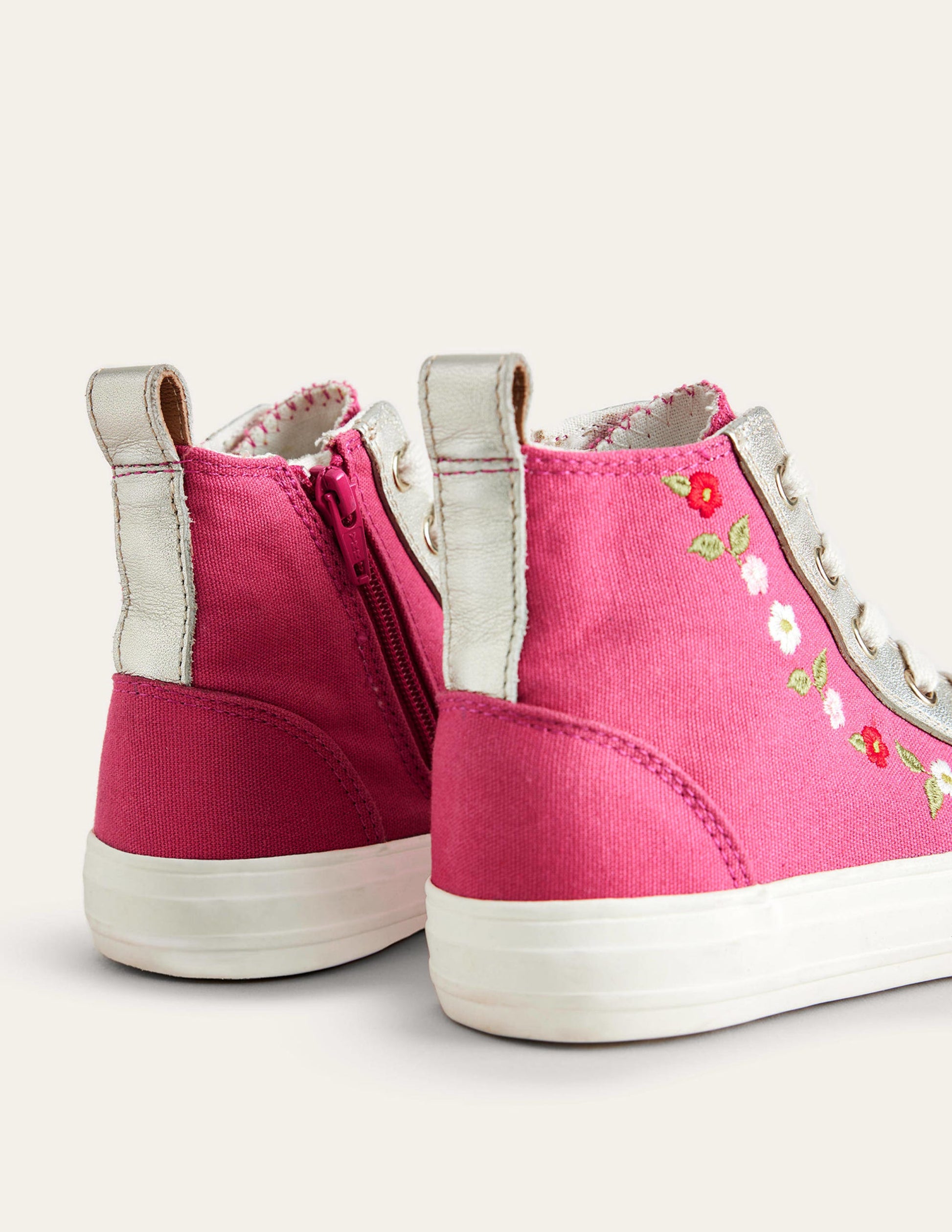 Hochgeschnittene Sneaker mit Stickerei-Zuckerwattenrosa-3