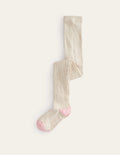 Strumpfhose aus Rippstrick-Beige