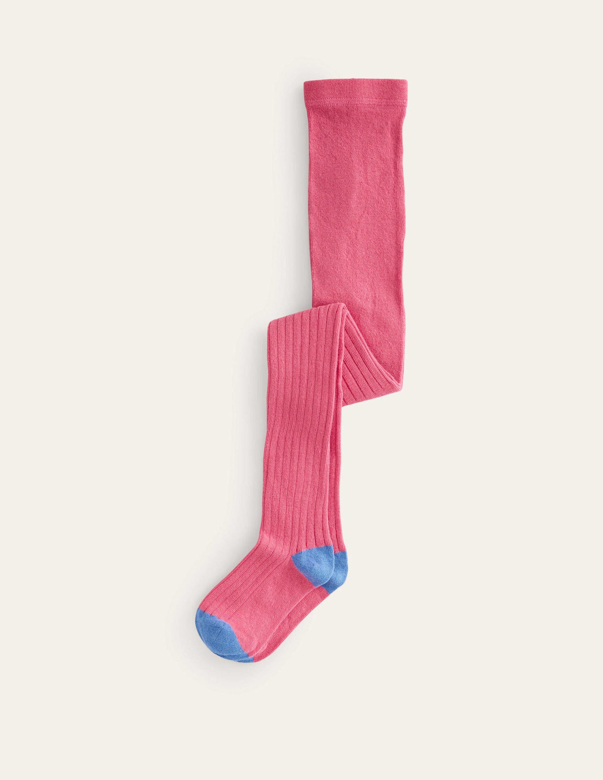 Strumpfhose aus Rippstrick-Zuckerwattenrosa-1