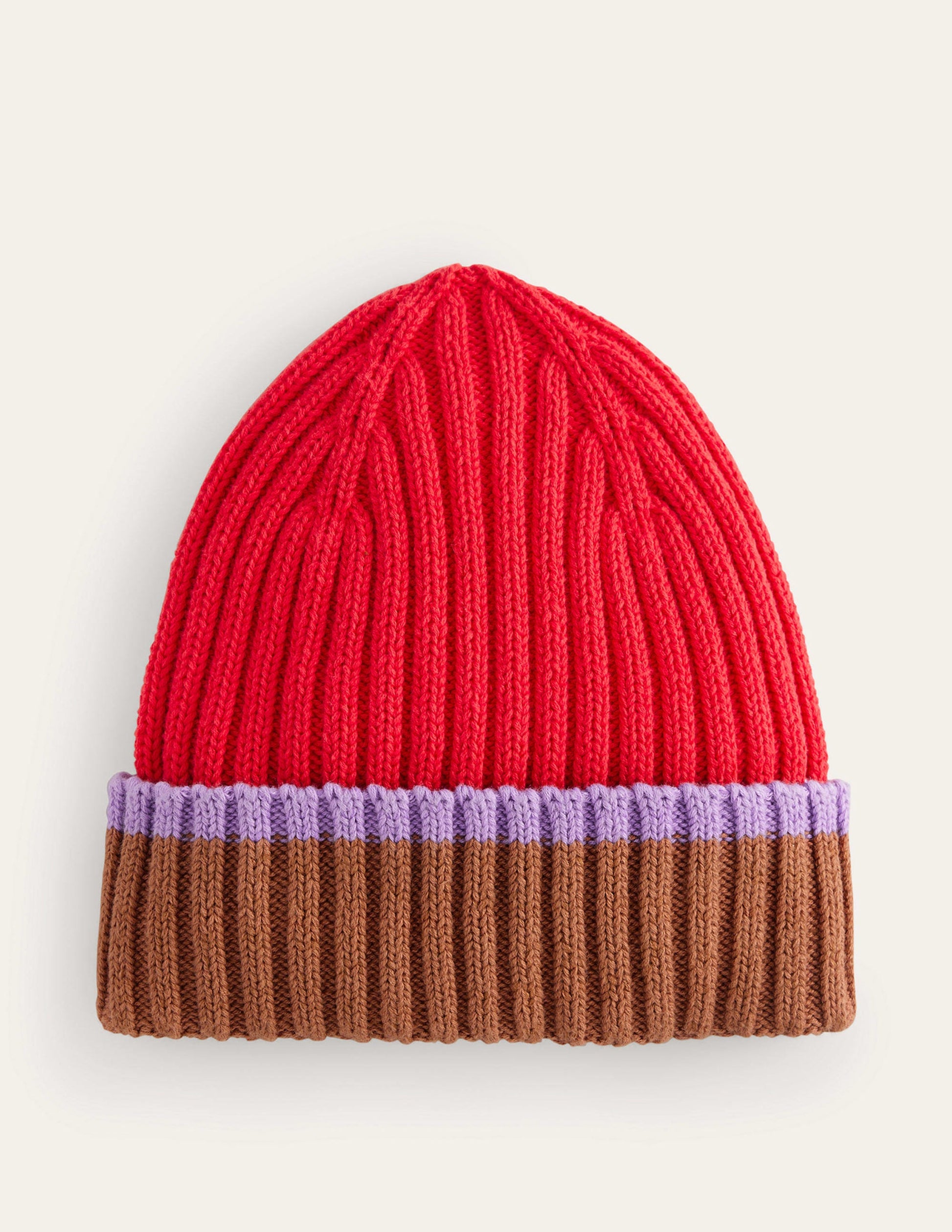 Bonnet colourblock-Rouge confiture-1