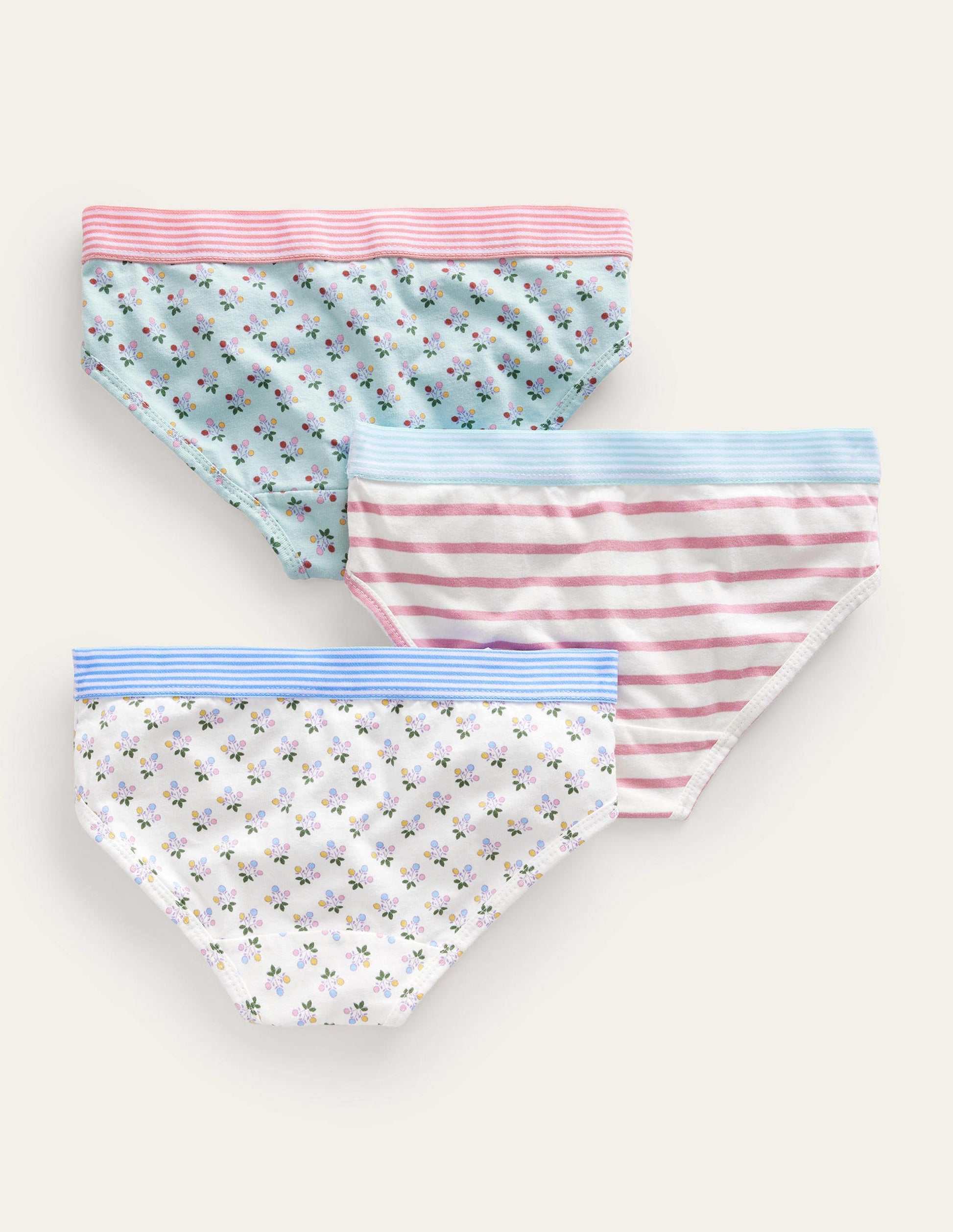 Unterhosen im 3er-Pack-Naturweiß Kleiner Blumenstrauß-2