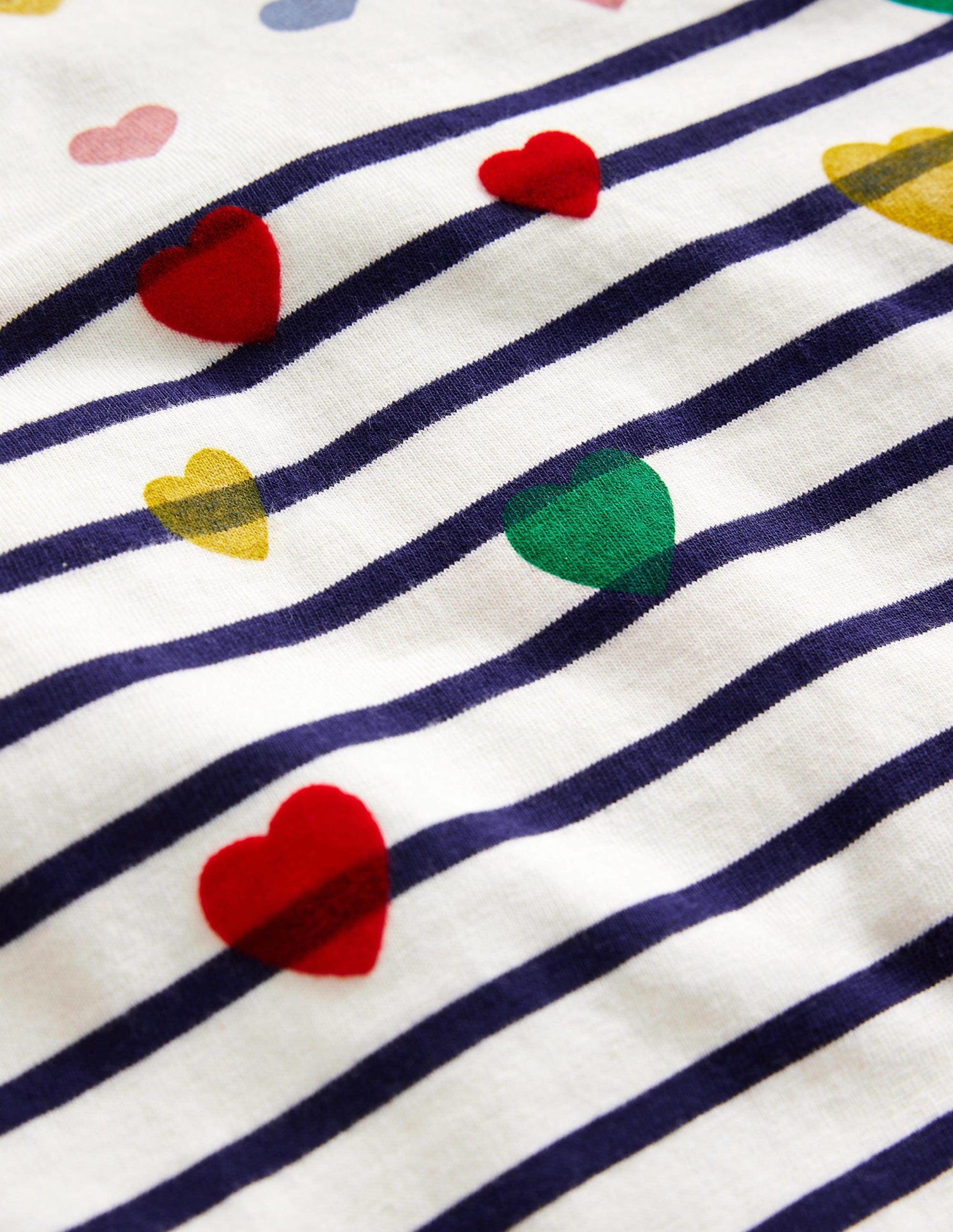 Marinière fun-Ivoire/bleu marine cœurs multi-3