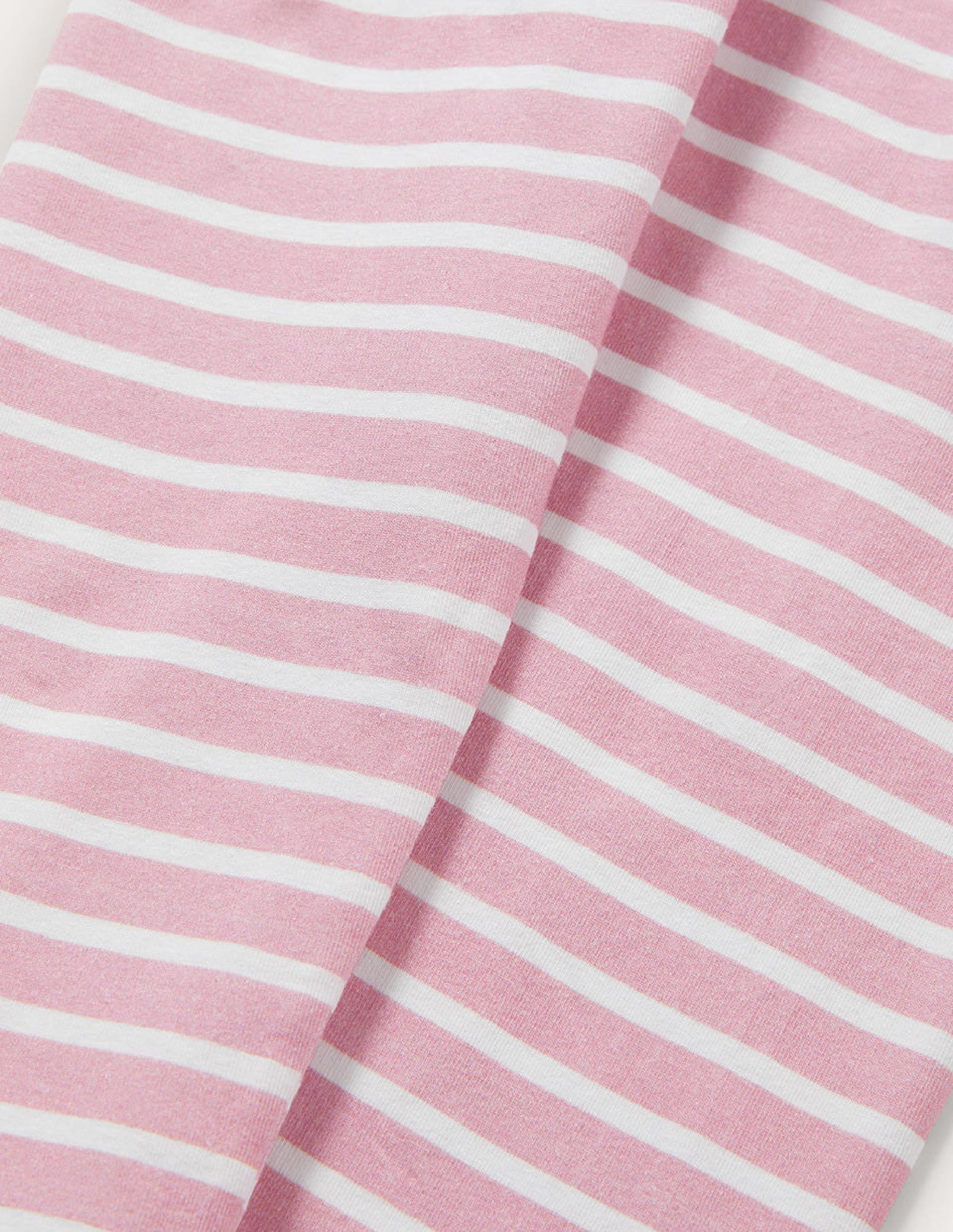 Lustige superweiche Leggings-Kirschblütenrosa/Naturweiß, Gestreift-3