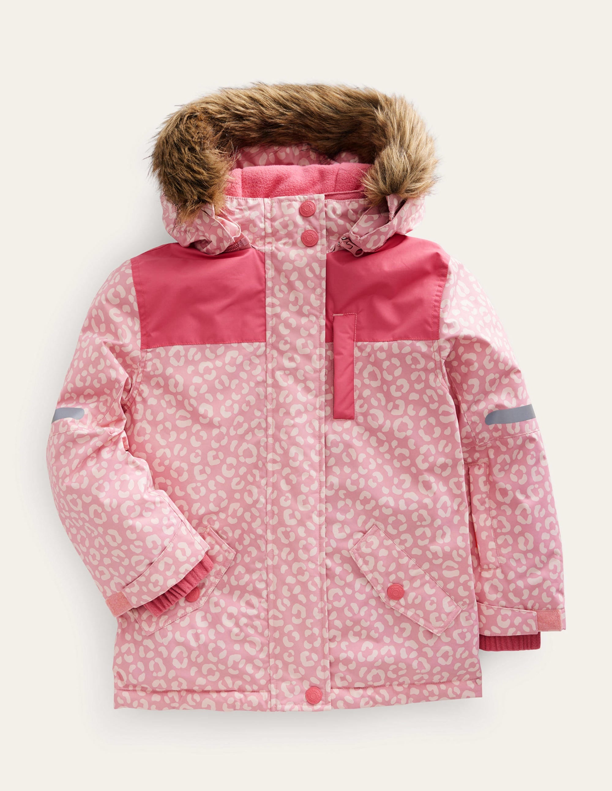 Veste imperméable pour tous les temps-Léopard rose - Image 1