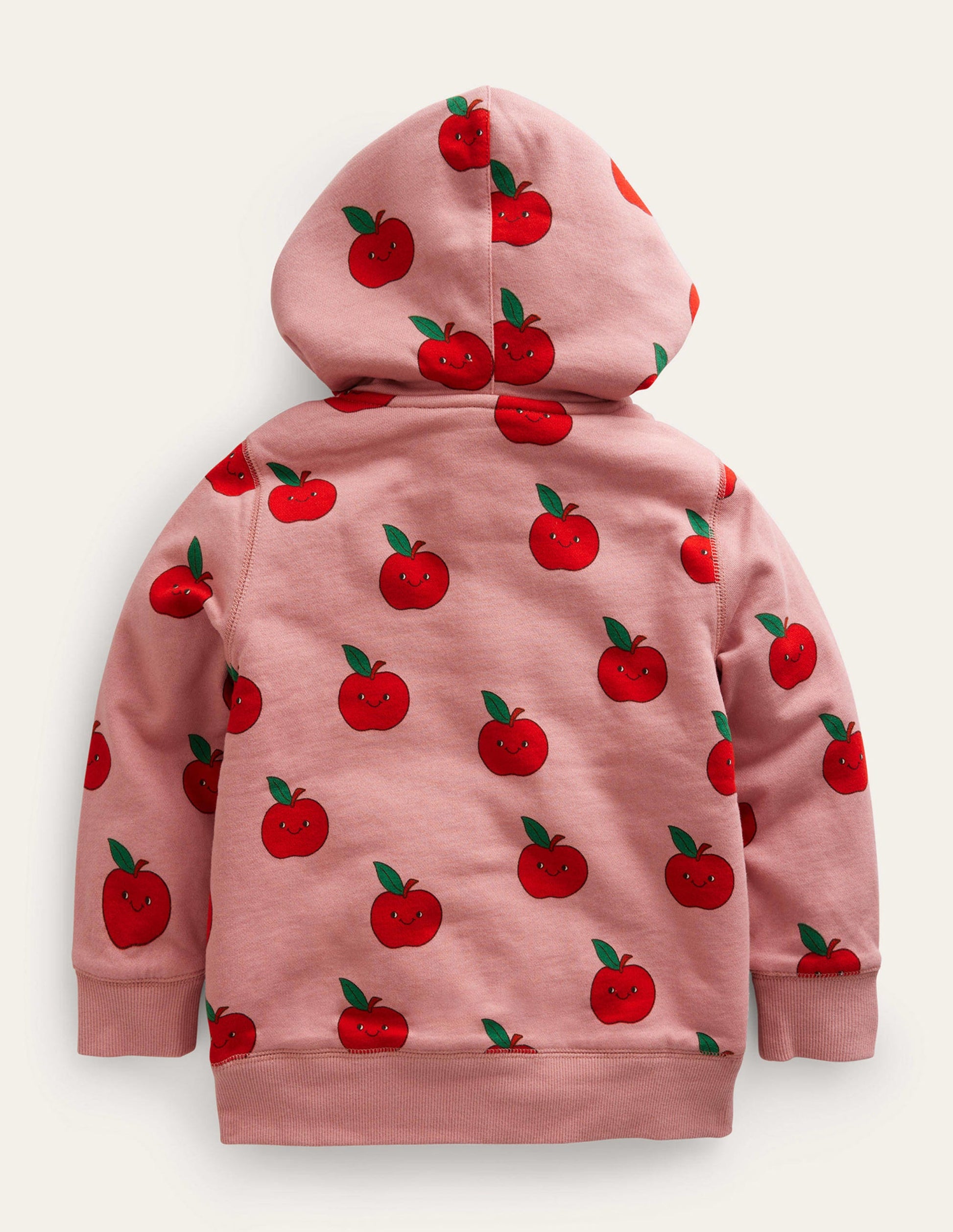 Kapuzenpulli mit Zottelfutter-Französisches Rosa Äpfel-2