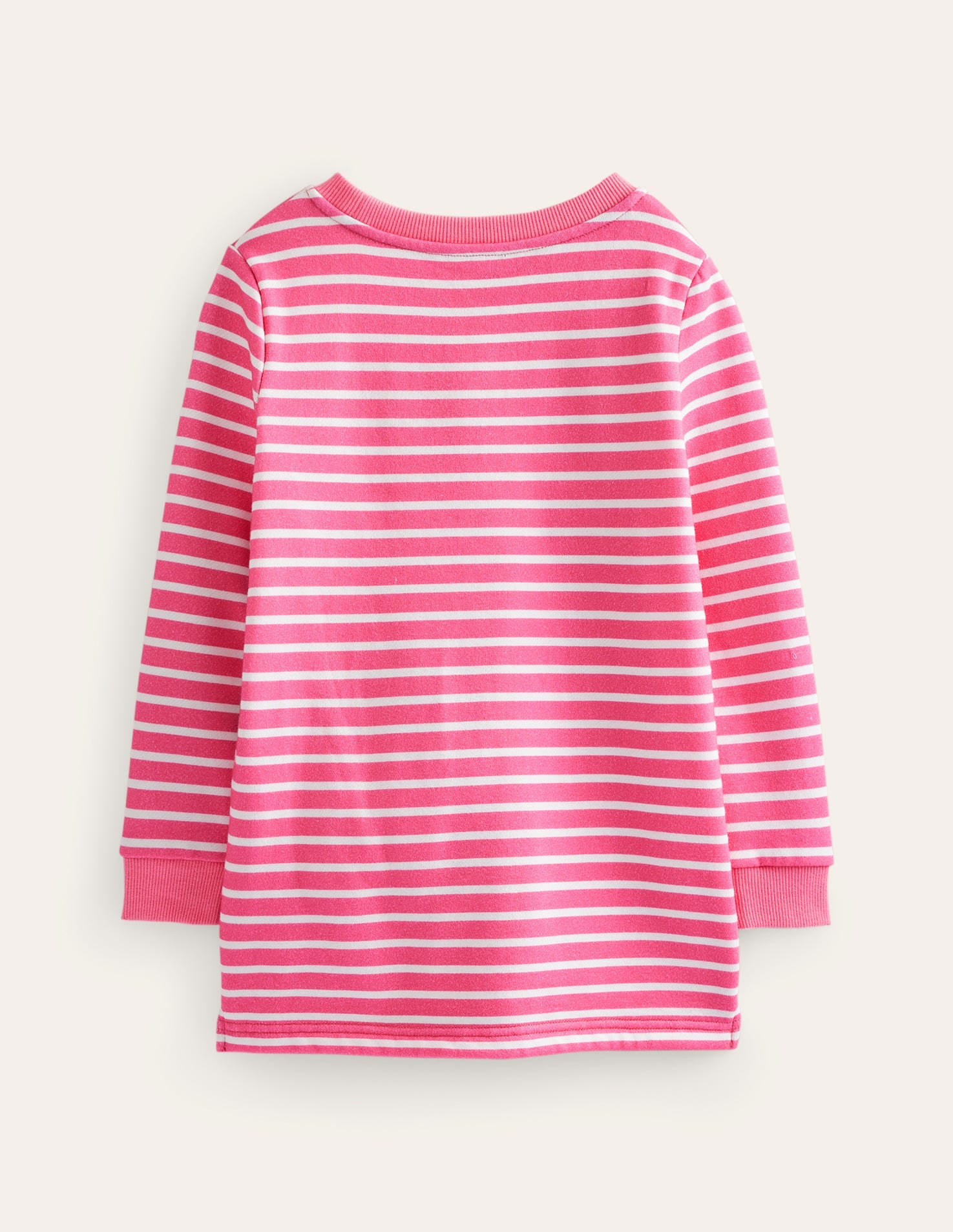 Tunika mit applizierter Tasche-Azaleenrosa/Naturweiß-2
