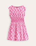Robe de vacances imprimée-Motif Floral Stamp fleur de prunier