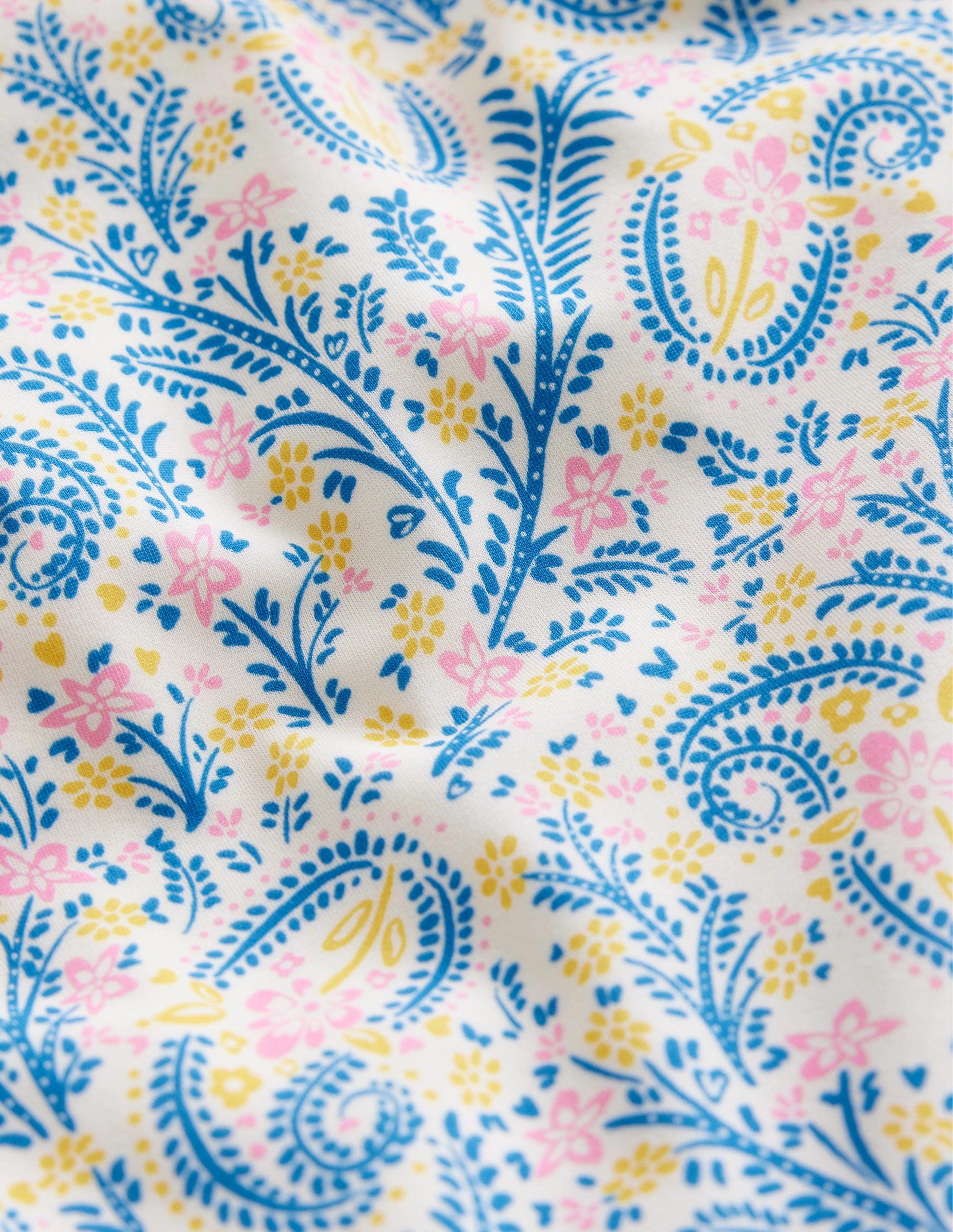 Bedruckter Badeanzug mit Puffärmeln-Naturweiß Paisley-3