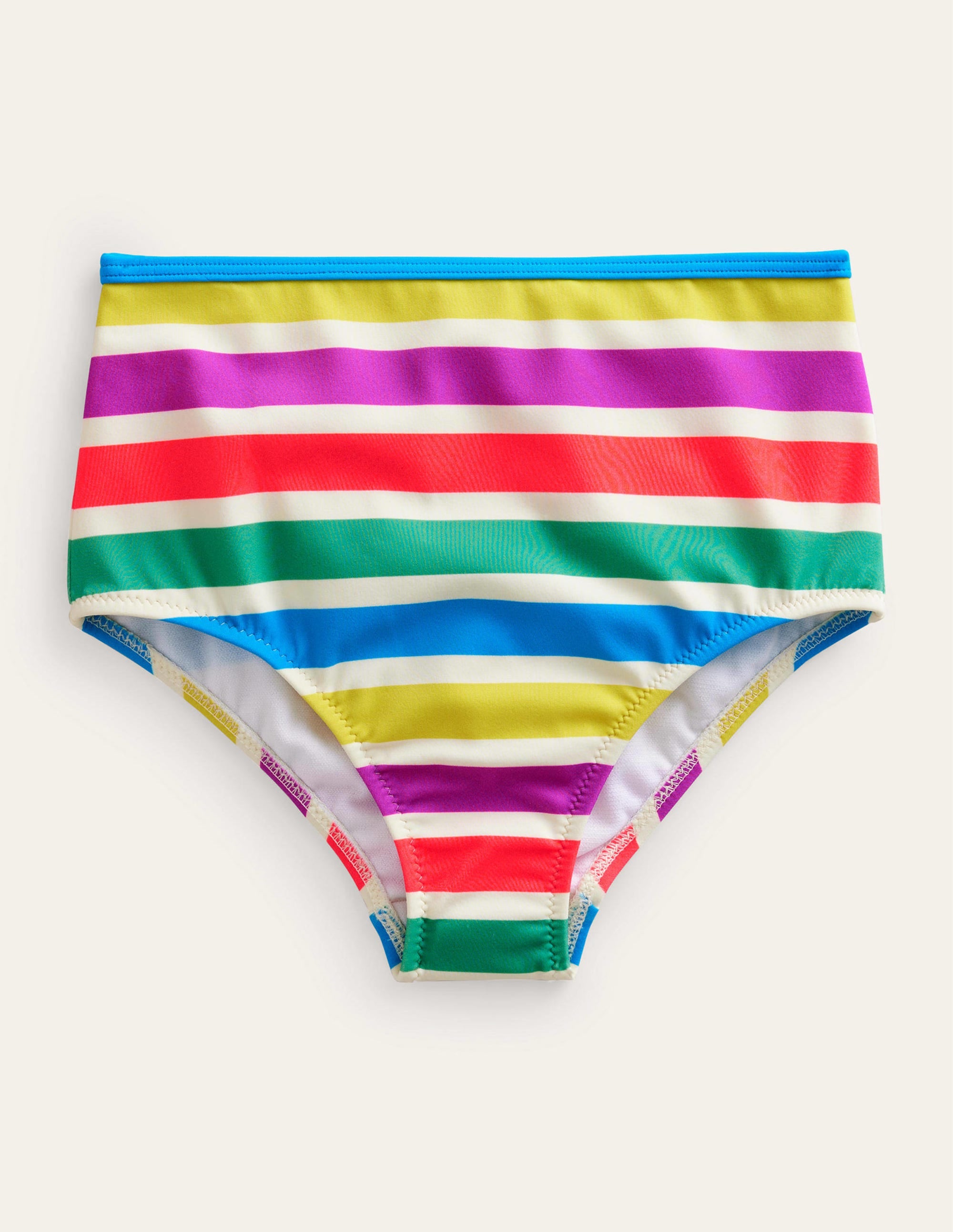 Bas de bikini taille haute-Rayures Day Tripping - Image 1