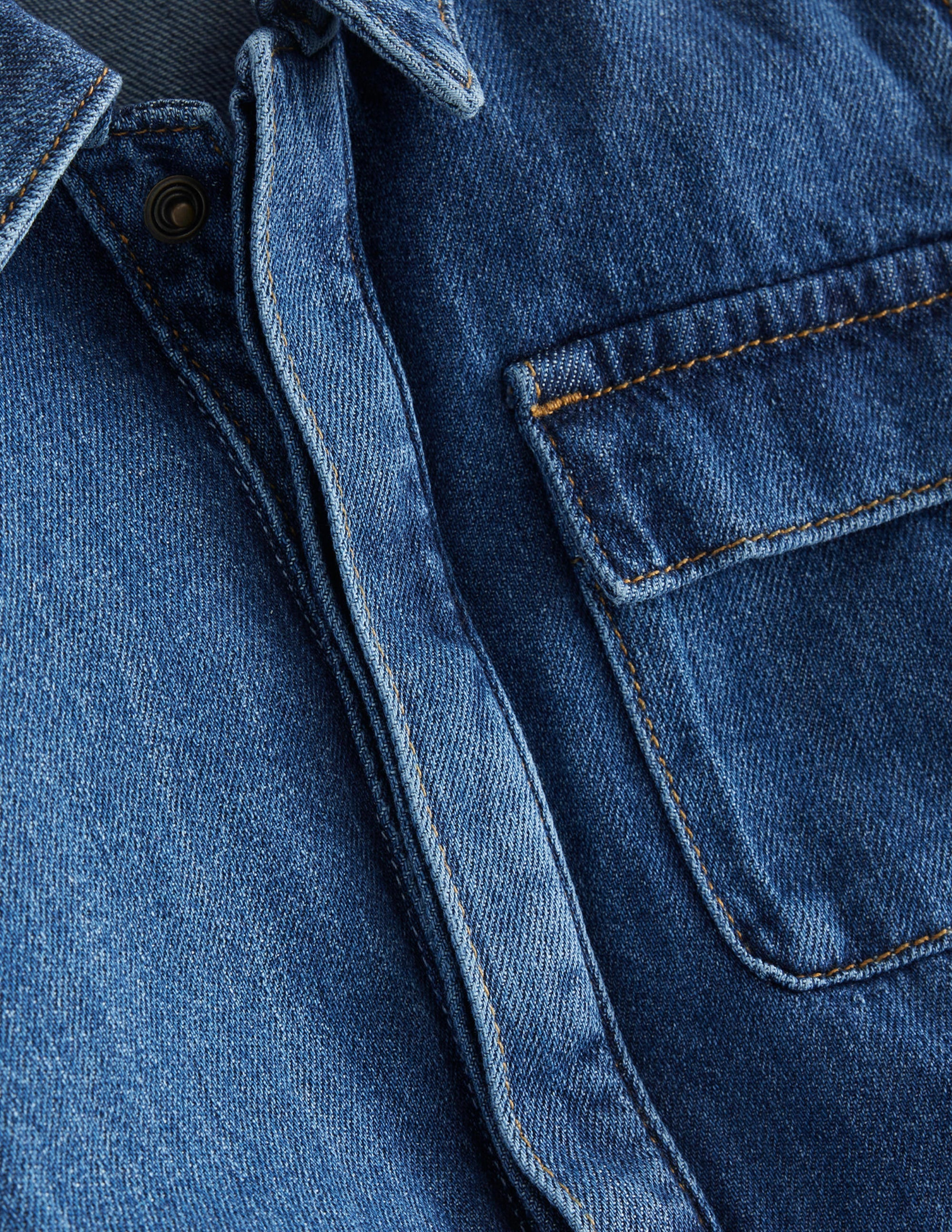Jumpsuit-Mittleres Vintageblau, Denim - Image 3