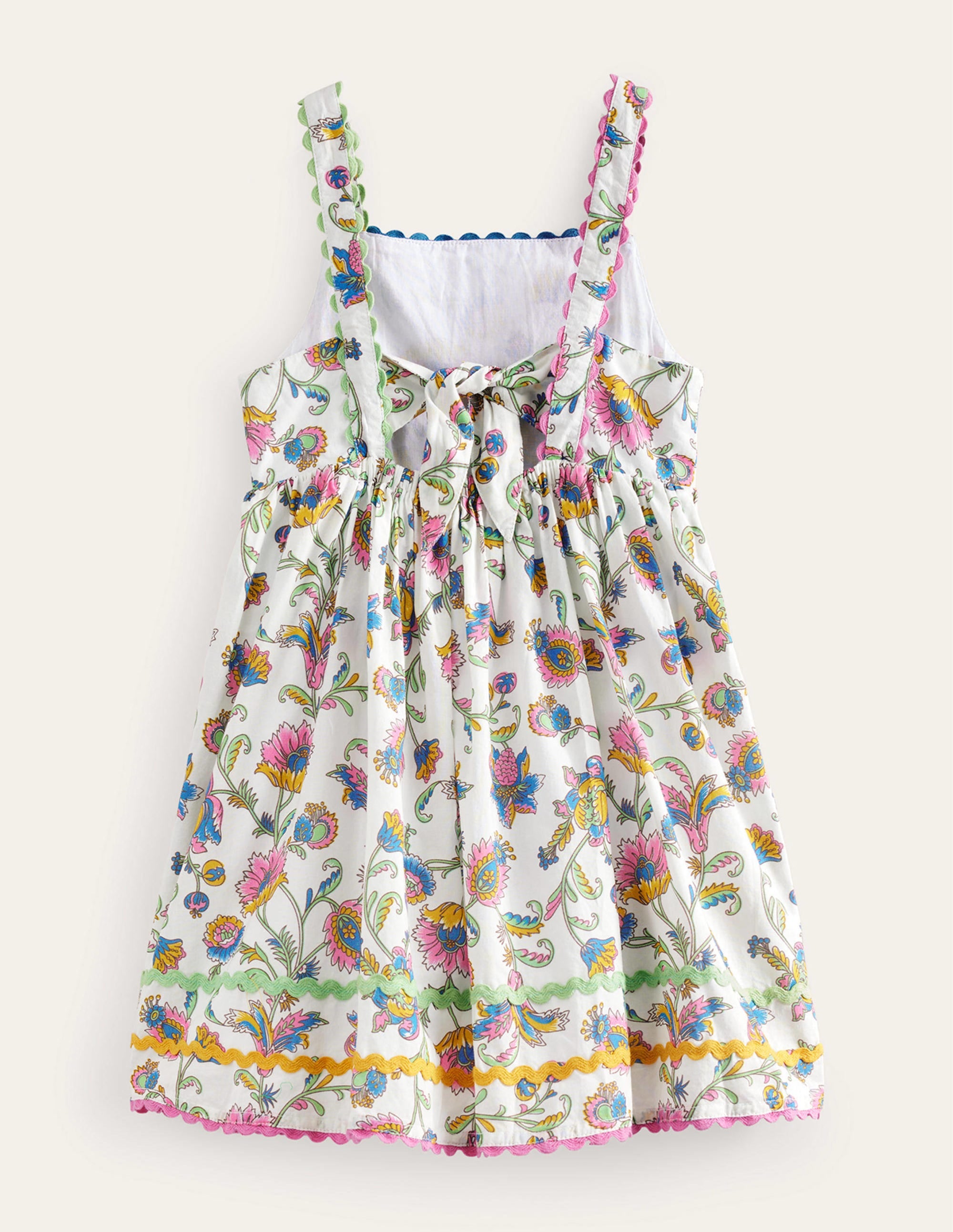 Robe avec nœud à l'arrière-Motif Summer Vine fleur de prunier - Image 2