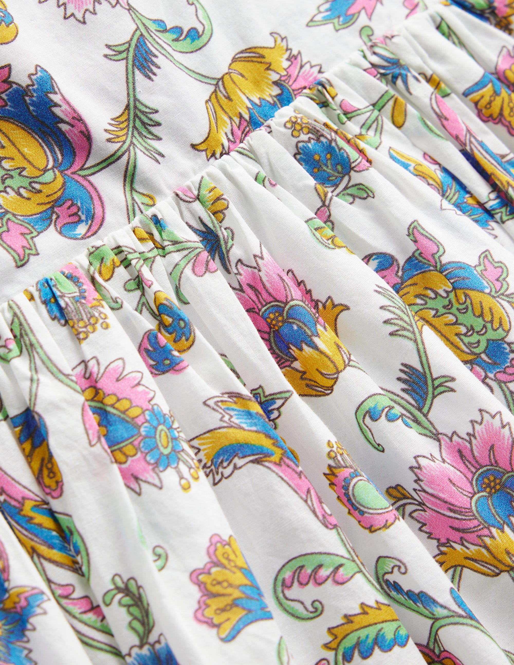 Robe avec nœud à l'arrière-Motif Summer Vine fleur de prunier - Image 3