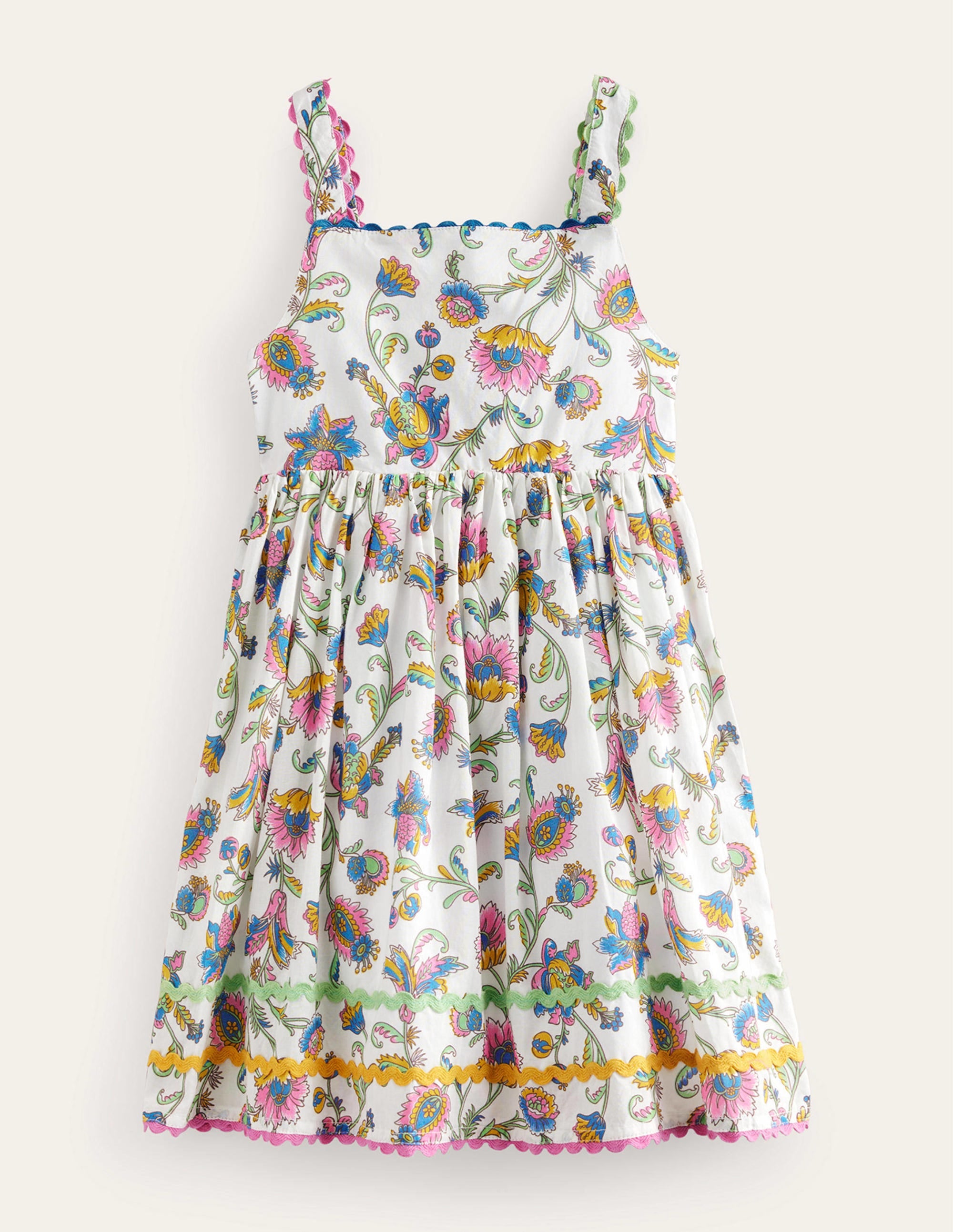 Robe avec nœud à l'arrière-Motif Summer Vine fleur de prunier - Image 1