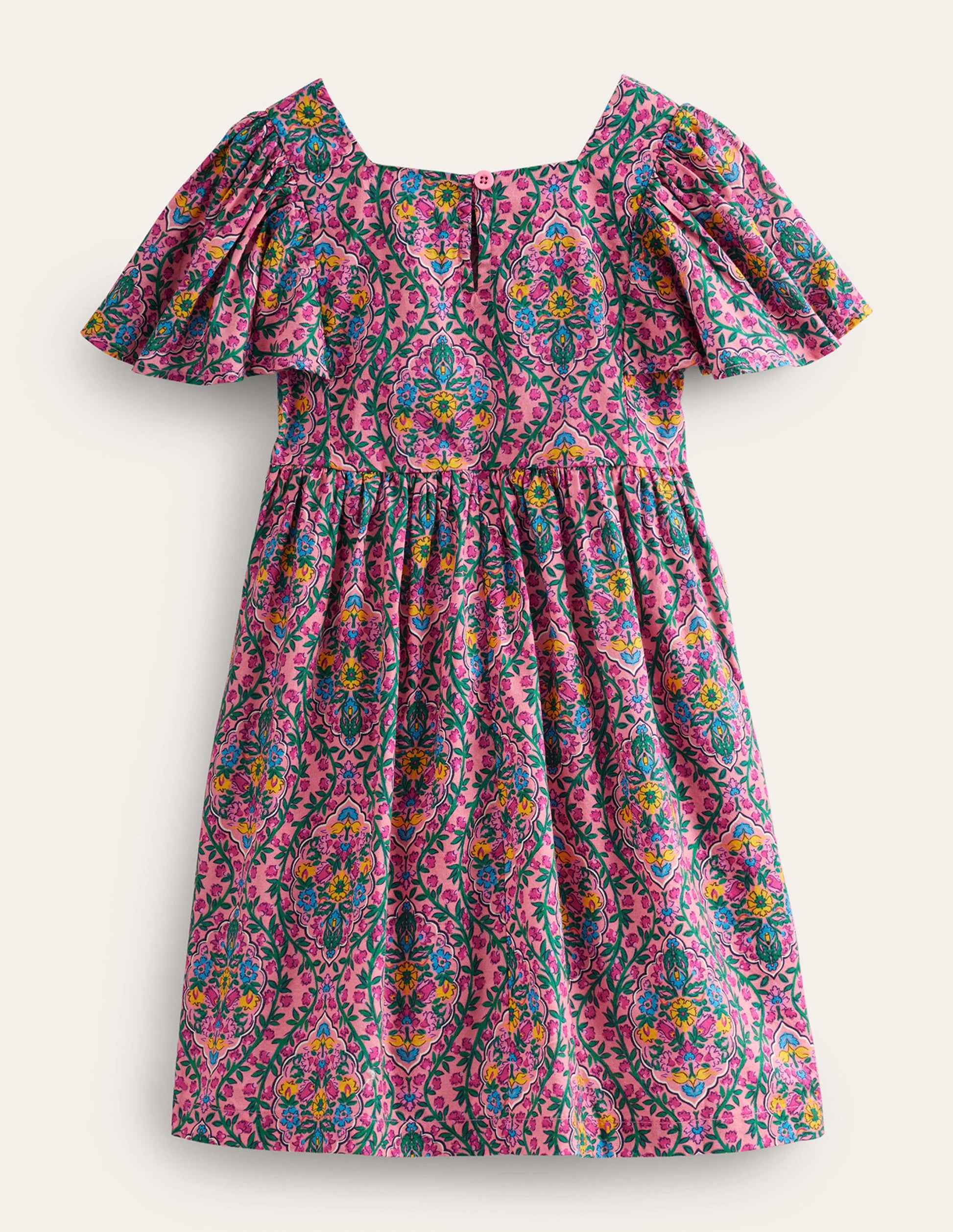 Gemustertes Webkleid-Azalee Woodblock Vine-2