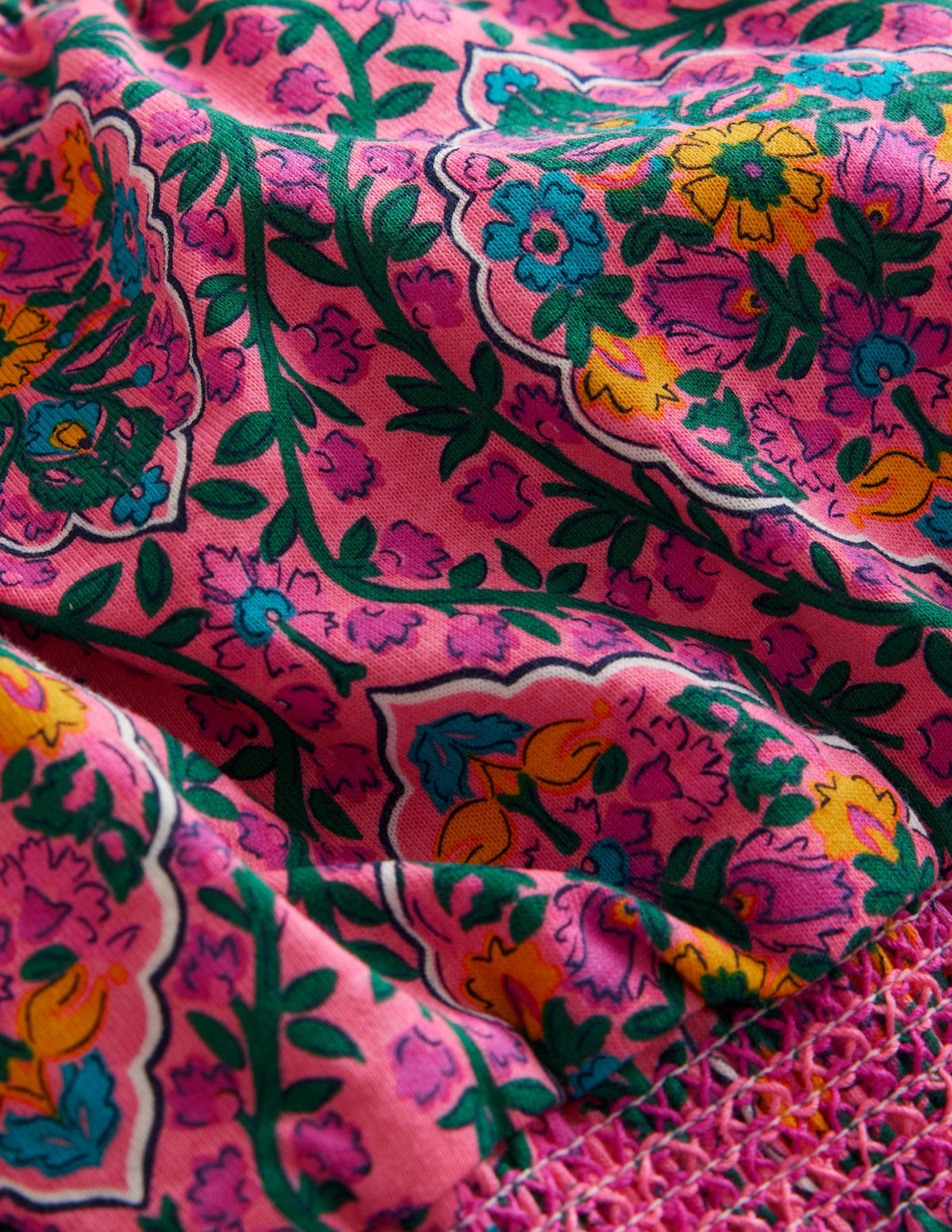 Kurz geschnittenes Oberteil mit eckigem Ausschnitt-Azalee Woodblock Vine - Image 3