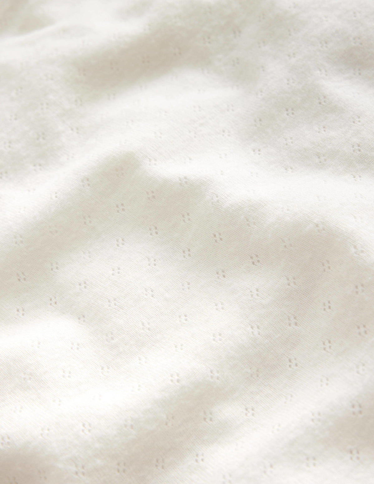Langärmeliges Oberteil mit Pointelle-Muster-Ivory and Navy Spot - Image 3