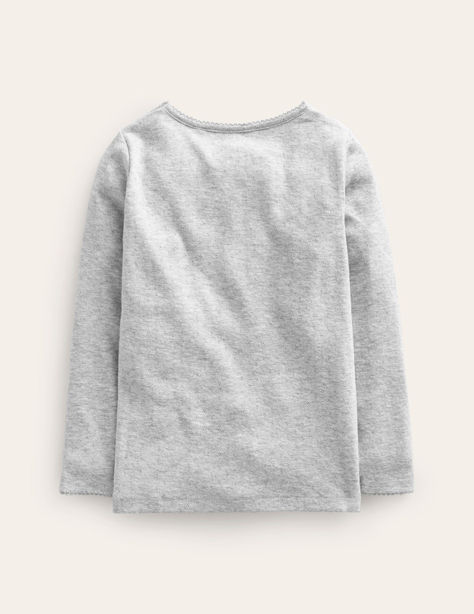 Langärmeliges Oberteil mit Pointelle-Muster-Black-2