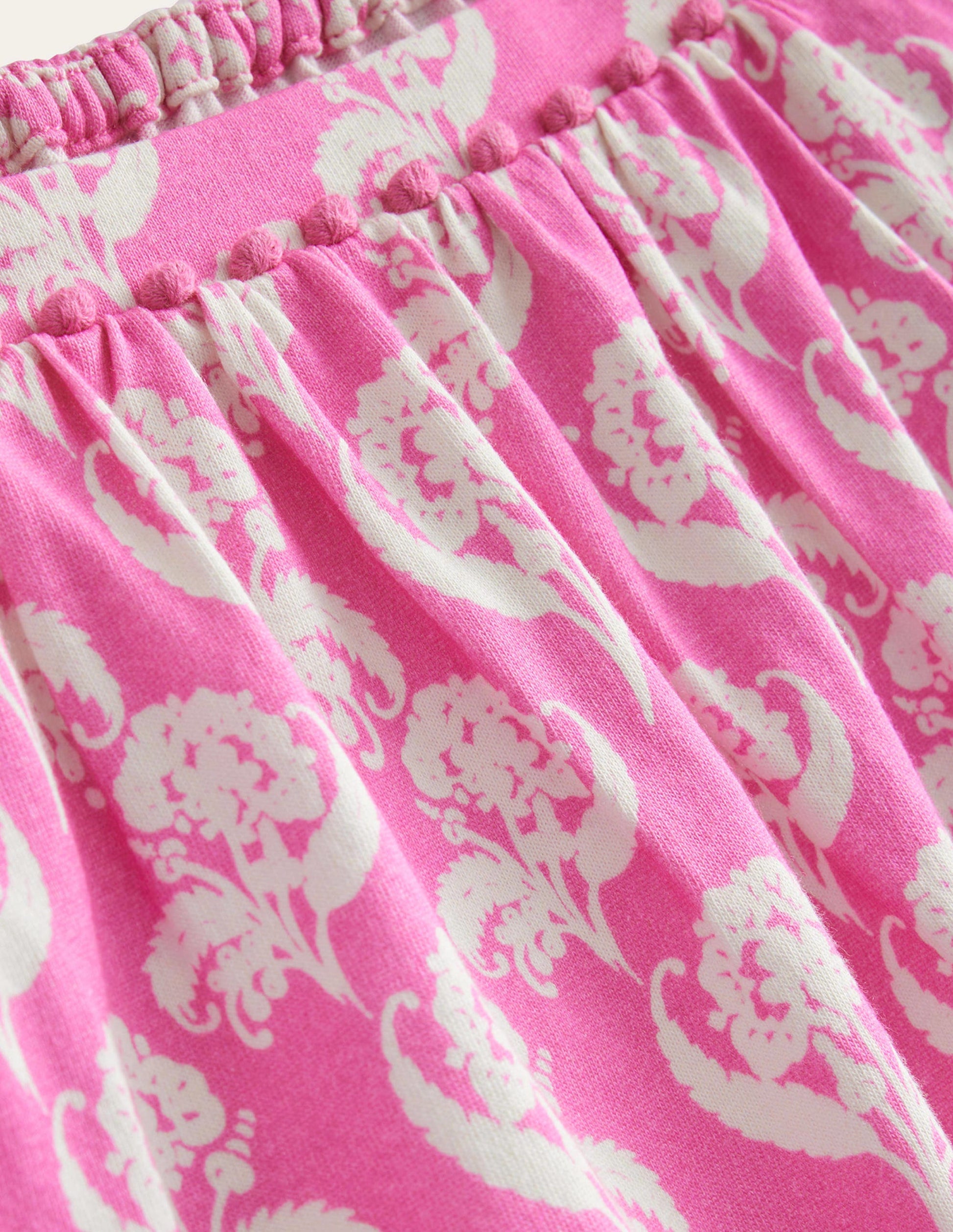 Printed Trim Top-Pink Floral-3