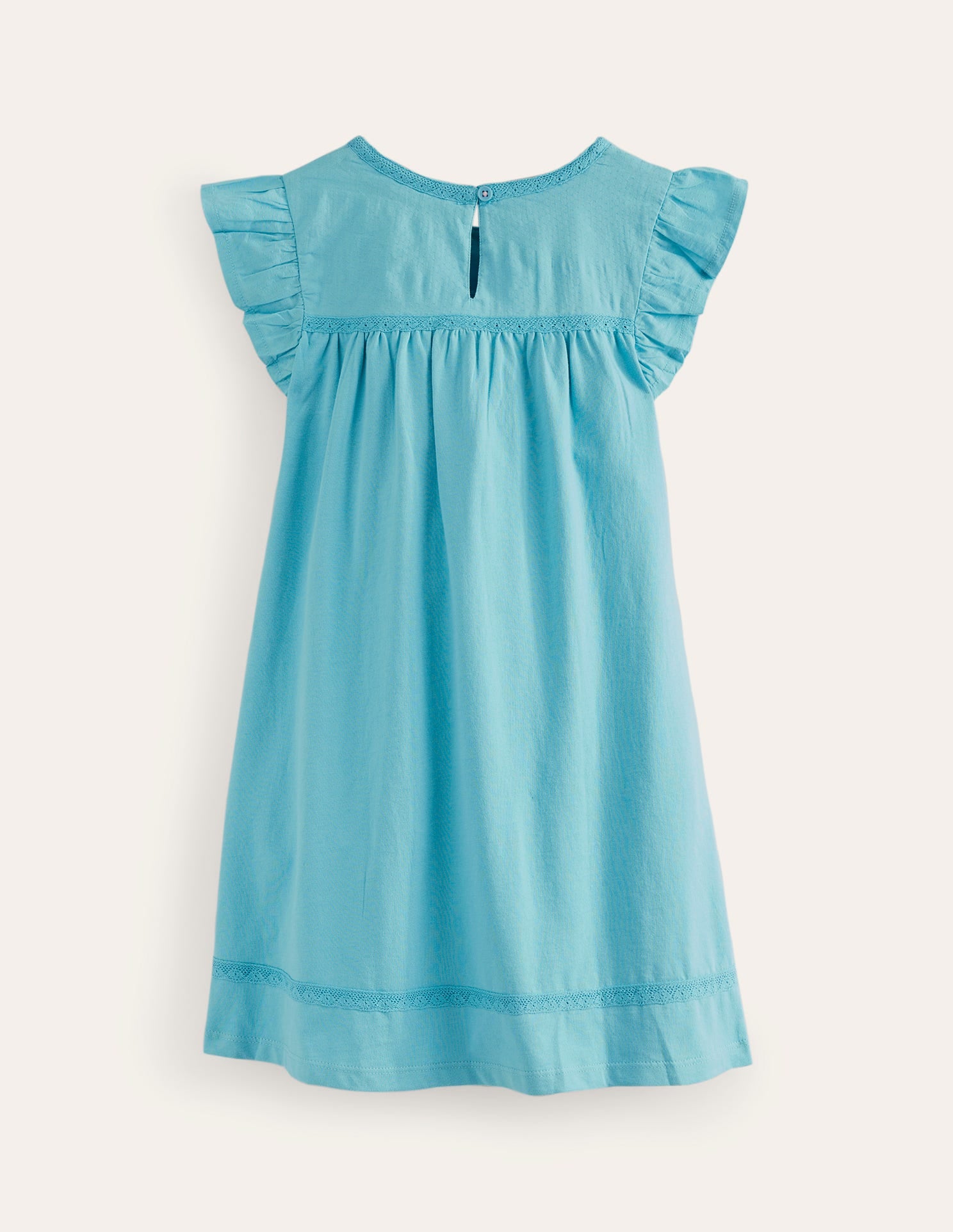 Robe en jersey à manches volantées-Bleu pied-d’alouette - Image 2
