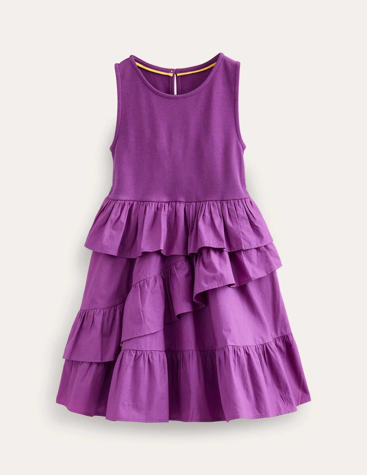 Baumwollkleid mit Rüschen-Lila Juwel - Image 1