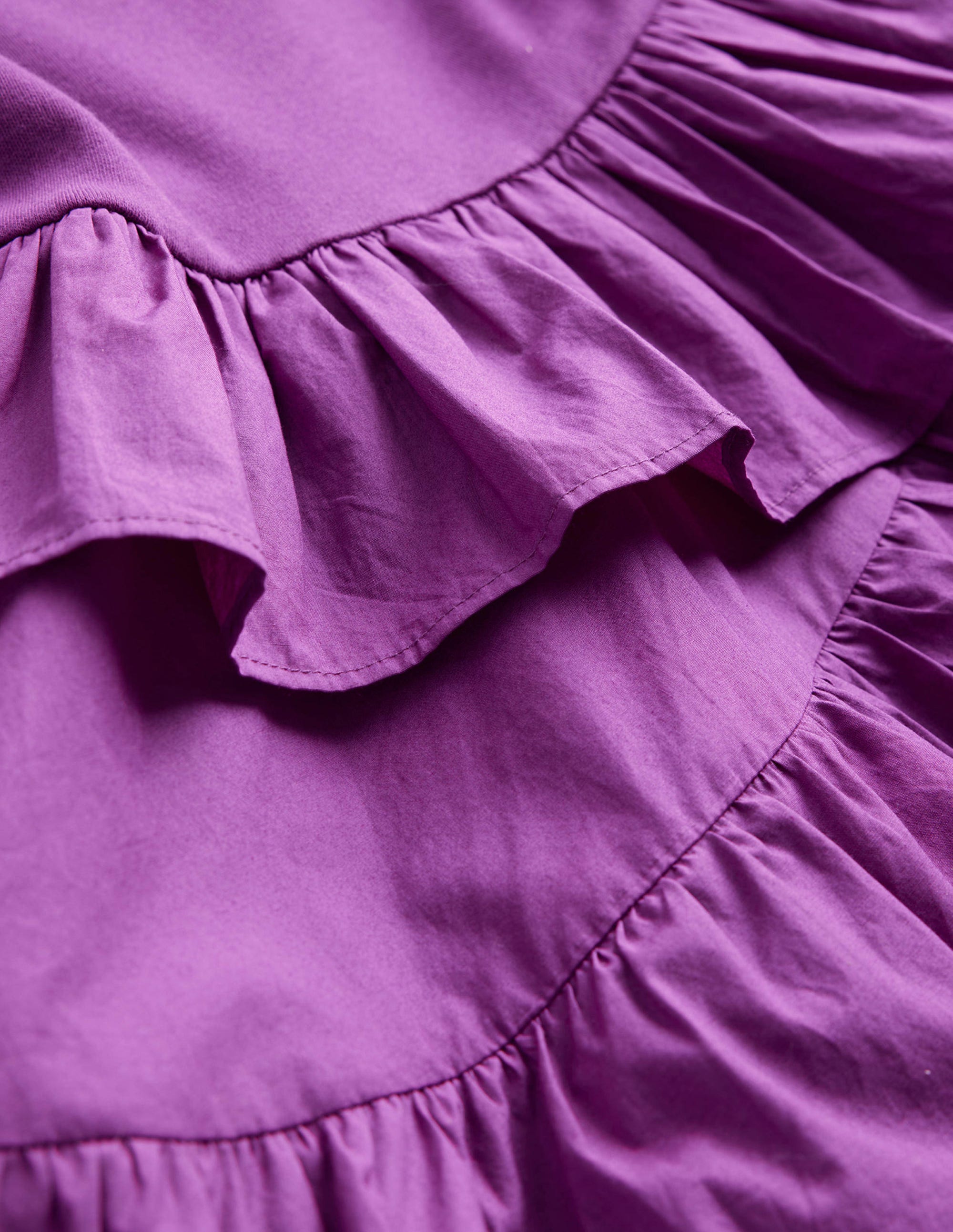 Baumwollkleid mit Rüschen-Lila Juwel - Image 3