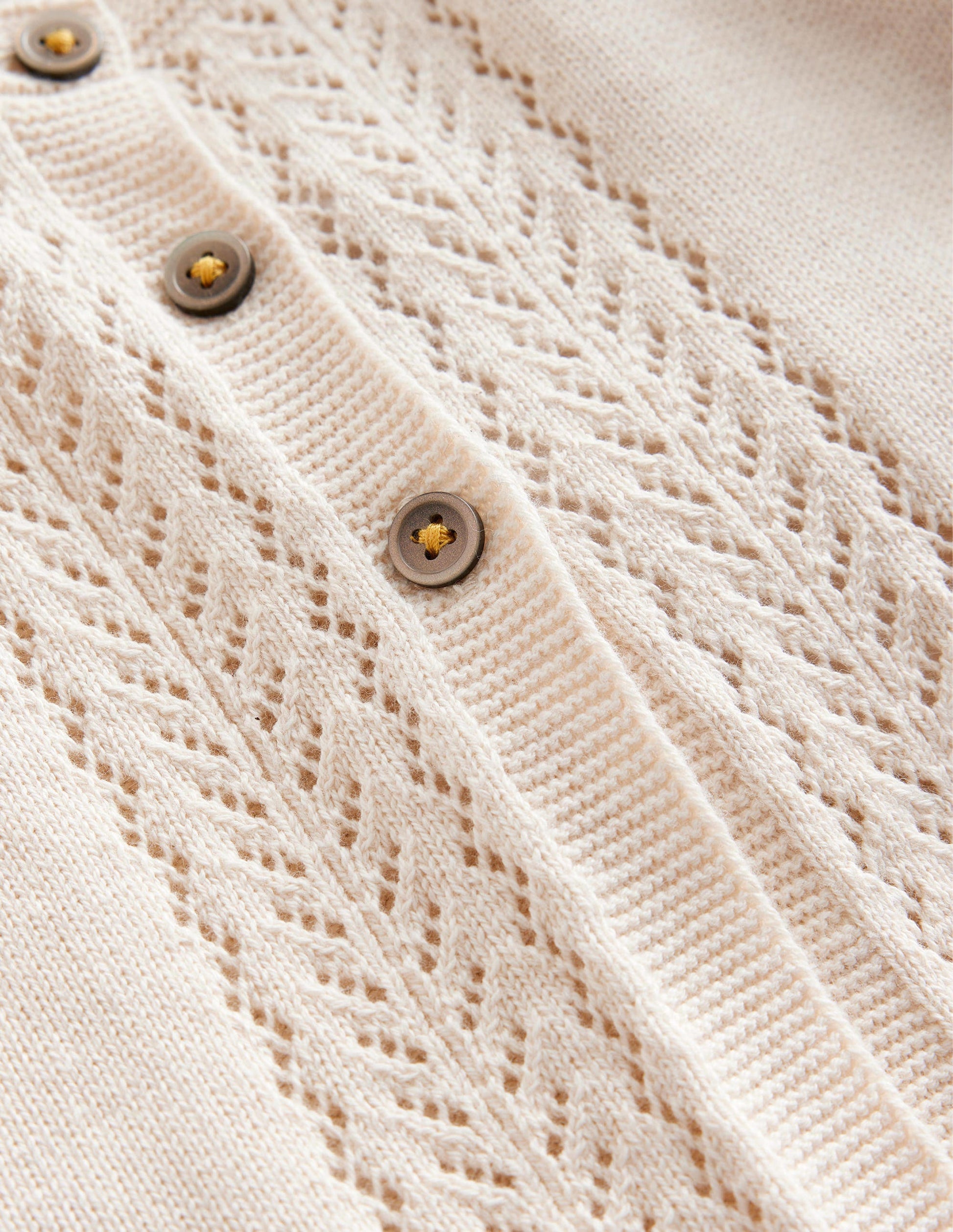 Strickjacke aus Baumwolle mit Pointelle-Design-Aristocratic Blue-3