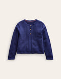 Strickjacke aus Baumwolle mit Pointelle-Design-Anemone