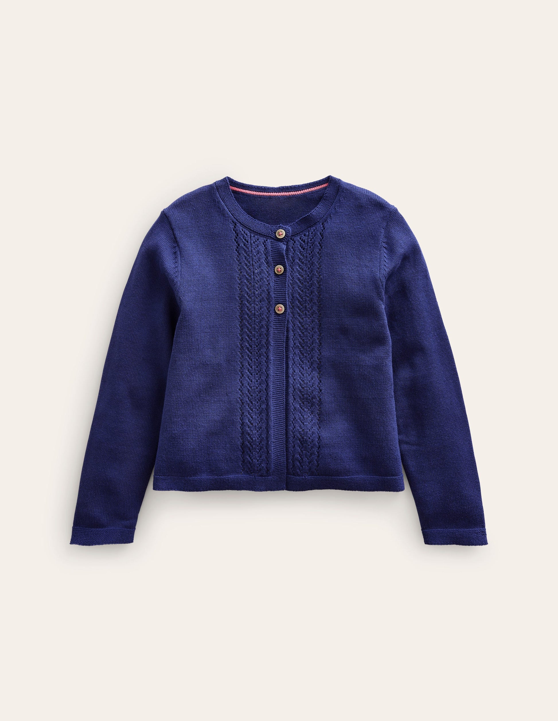 Strickjacke aus Baumwolle mit Pointelle-Design-Anemone-1