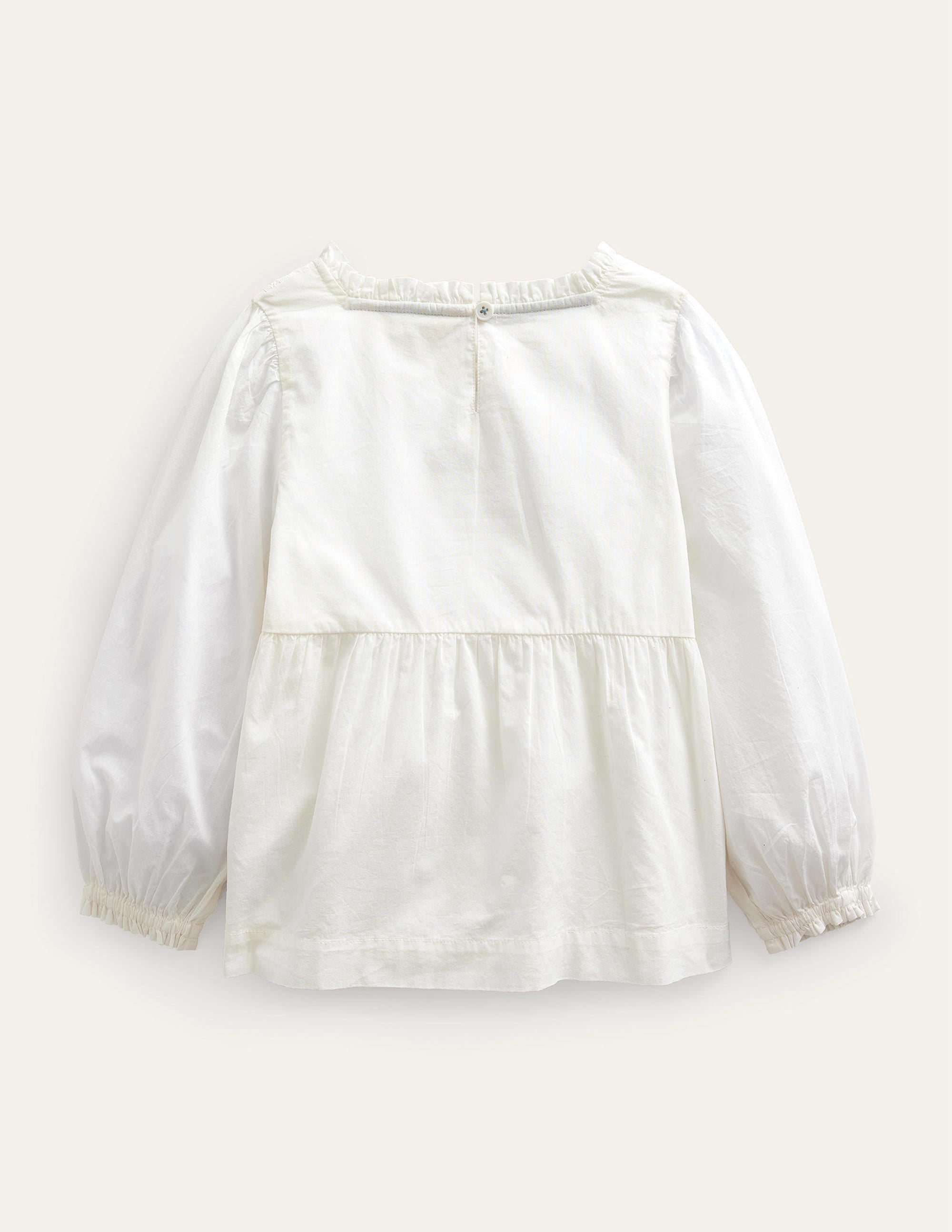 Jolie blouse à détails dentelle-Ivoire - Image 2