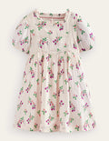 Besticktes Spitzenkleid-Vanilleschote Brombeere Weinrebe