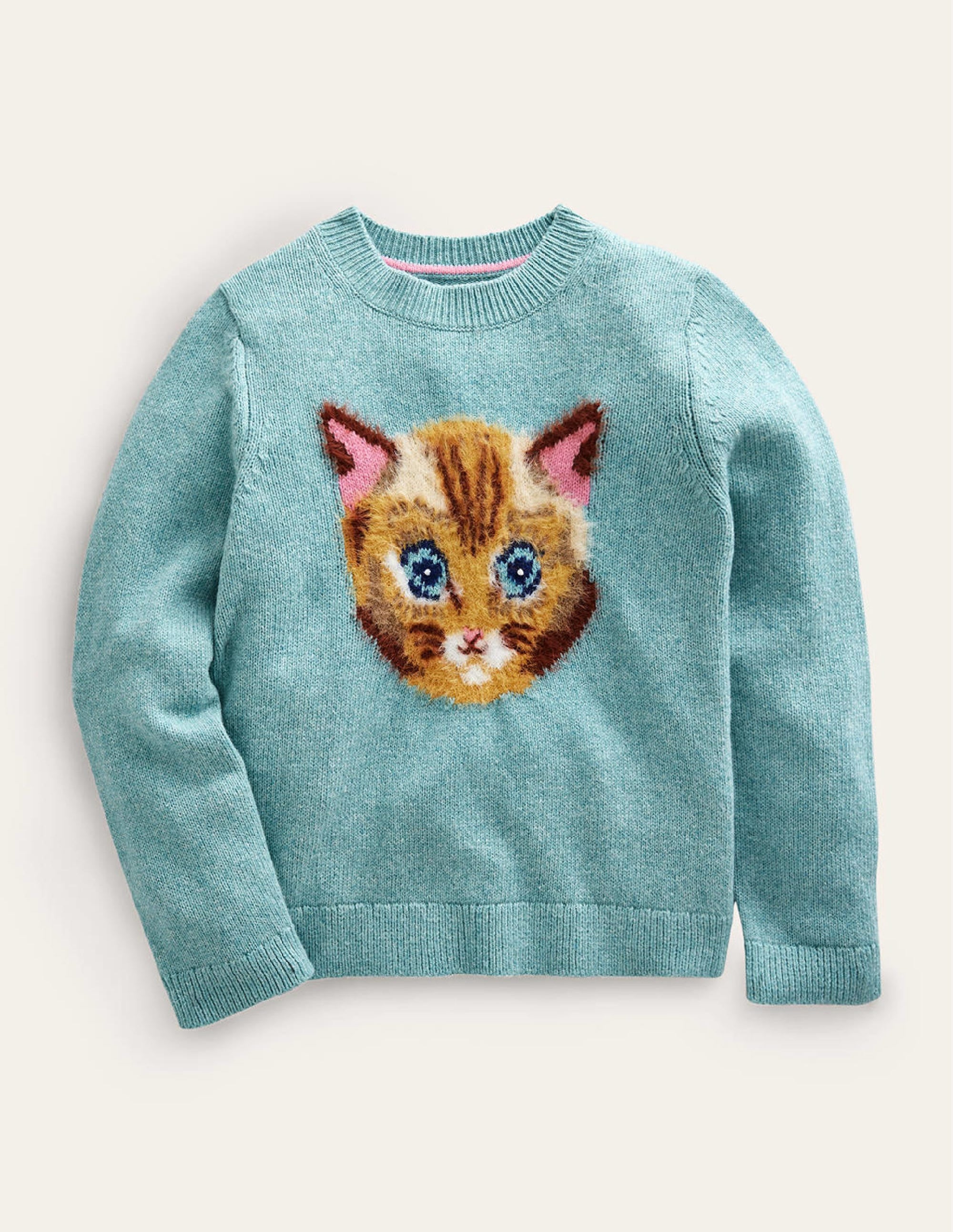 Origineller Pullover-Rubinrot Meliert Katze - Image 1