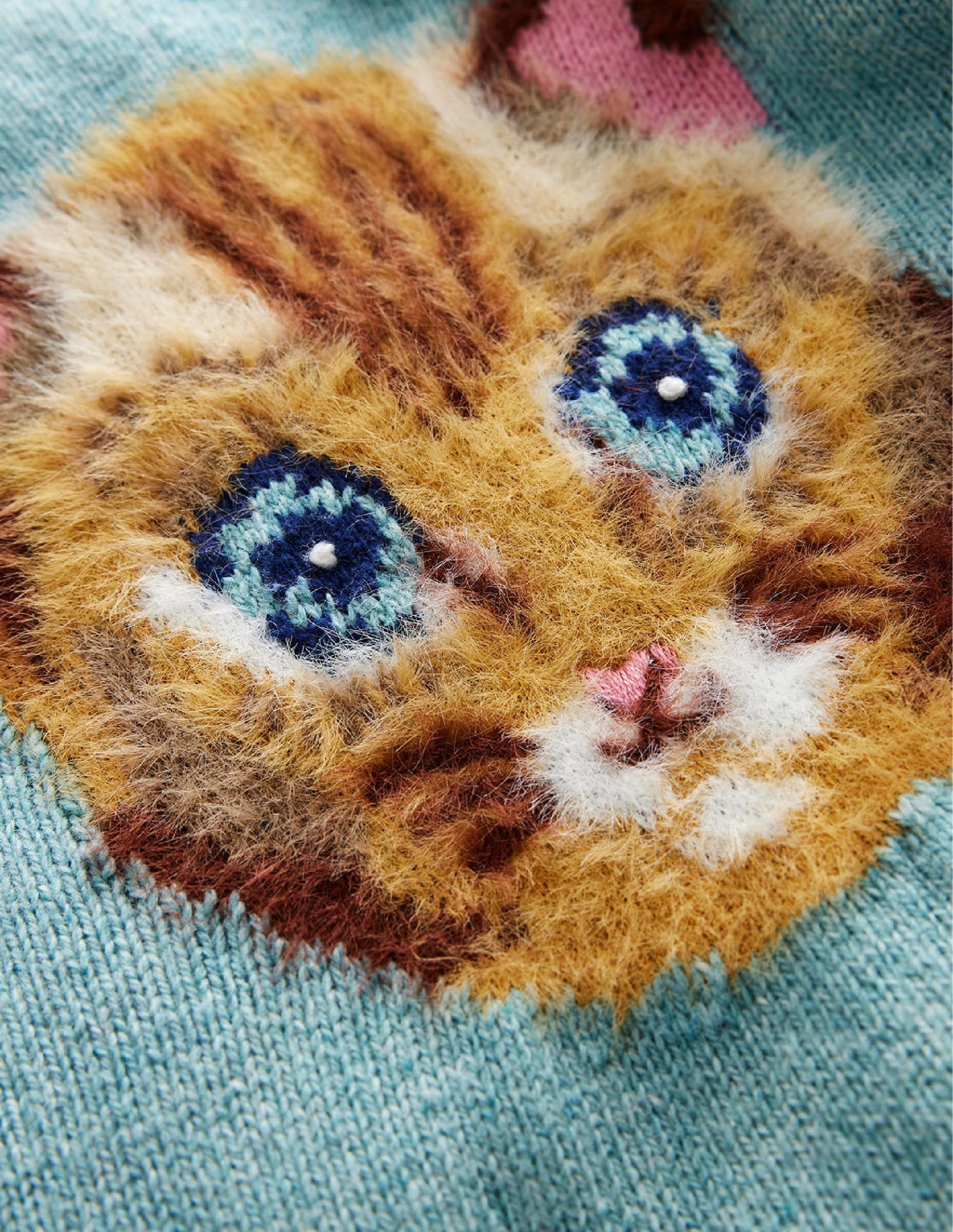 Origineller Pullover-Rubinrot Meliert Katze - Image 3