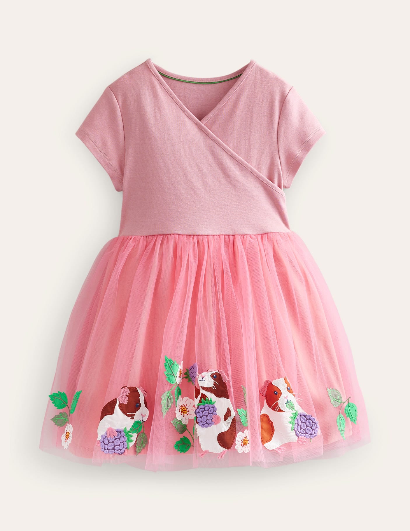 Tüllkleid im Ballettstil mit Applikationen-Mandelrosa - Image 1
