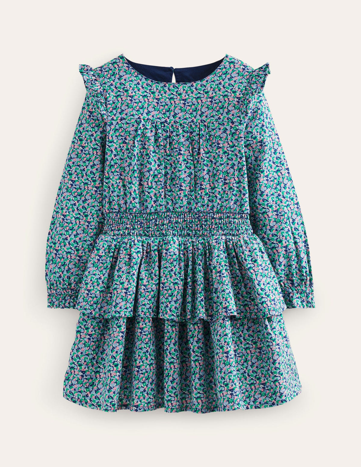 Rüschenkleid aus Baumwolle-Kleines Blumenmuster - Image 1