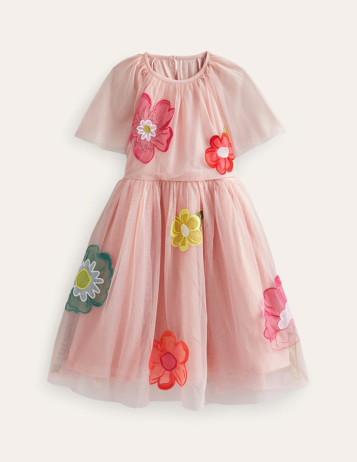 Tüllkleid mit Applikation-Provence Altrosa-1