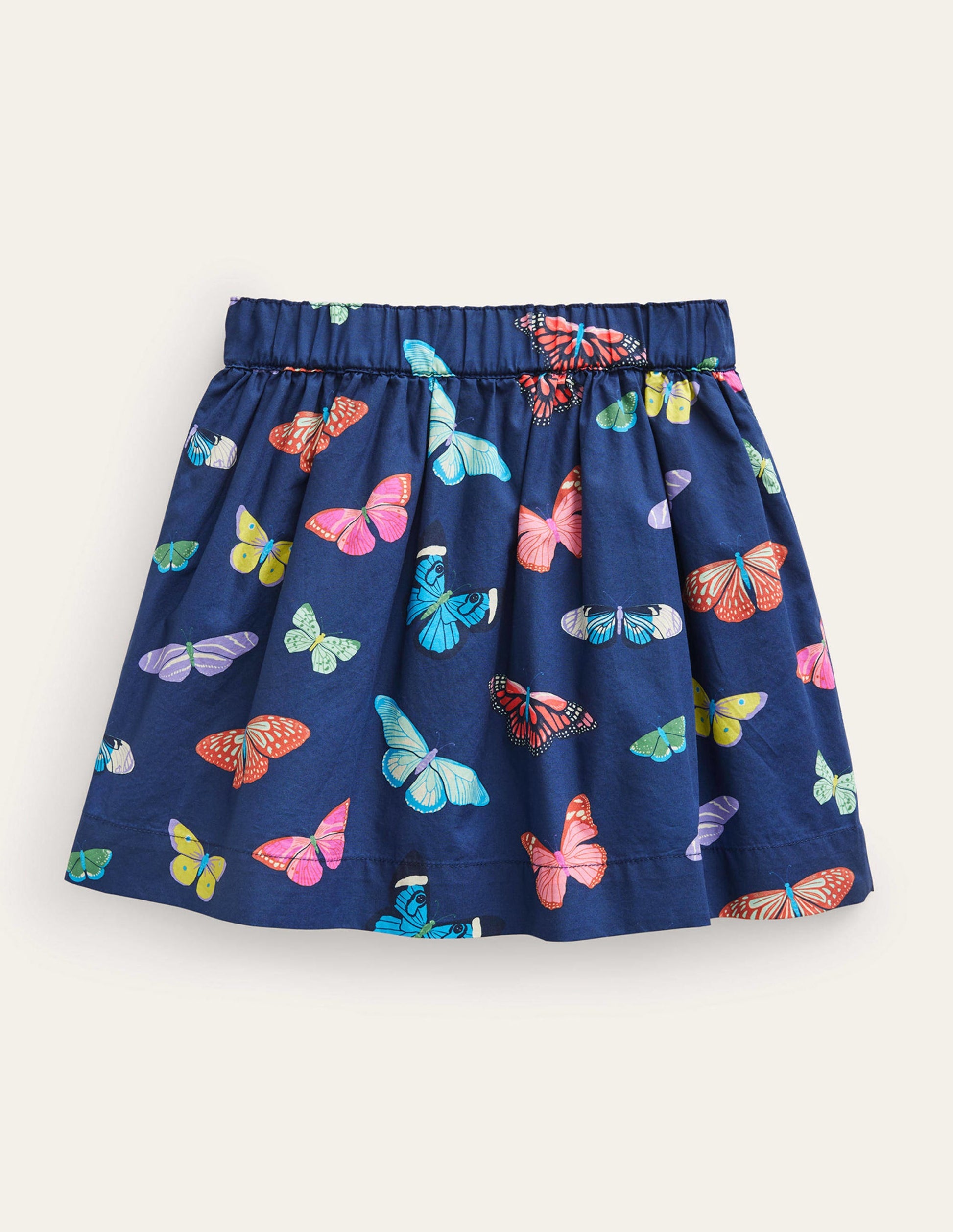 Wallender Rock zum Hineinschlüpfen-Schuluniform-Marineblau Schmetterlinge-2