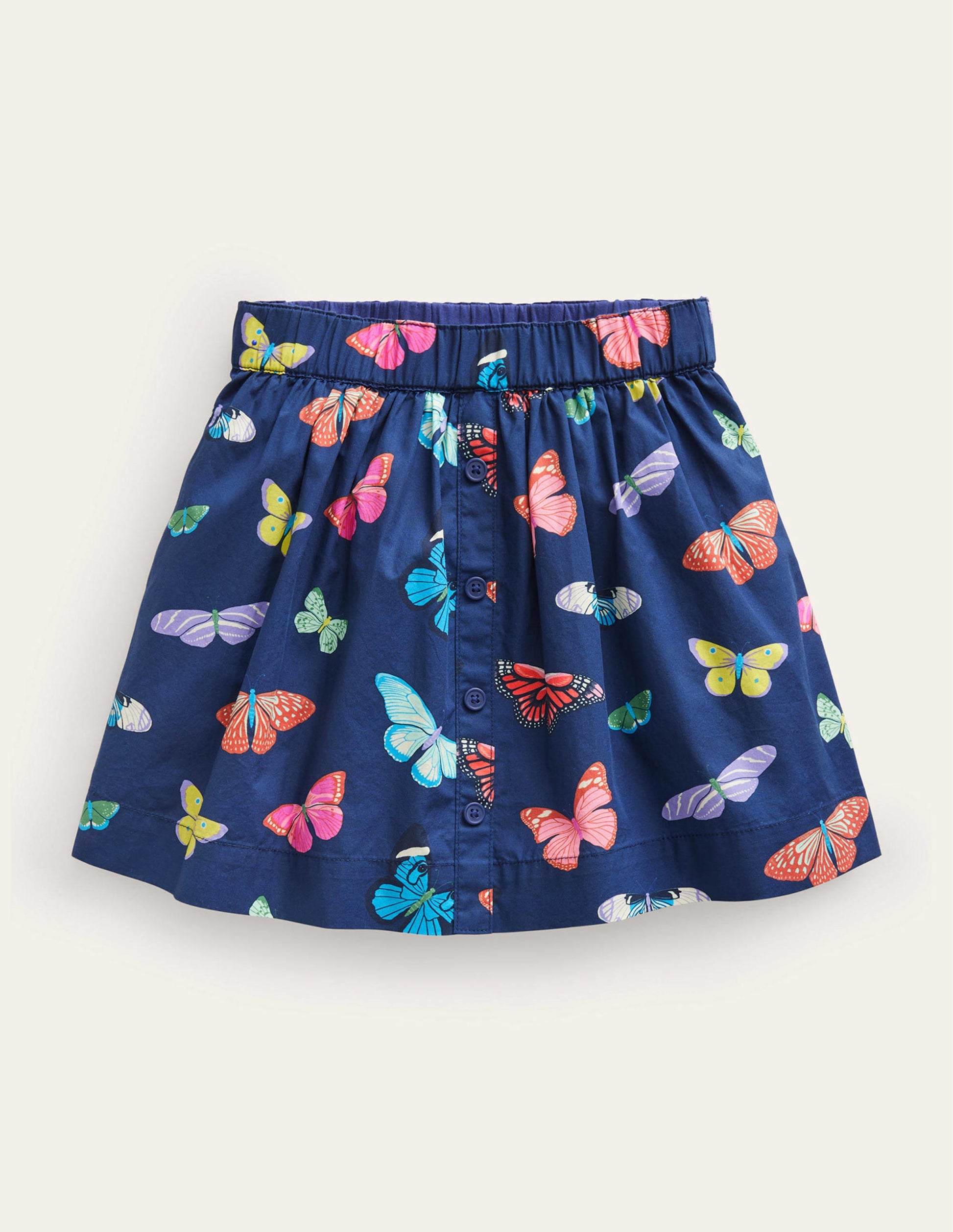 Wallender Rock zum Hineinschlüpfen-Schuluniform-Marineblau Schmetterlinge-1