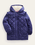 Scallop Quilted Anorak-College Navy