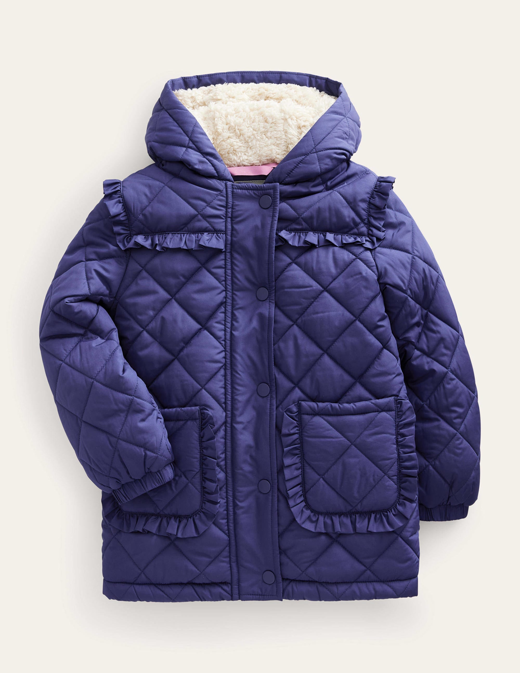 Anorak mit Muschelsteppung-Schuluniform-Navy - Image 1