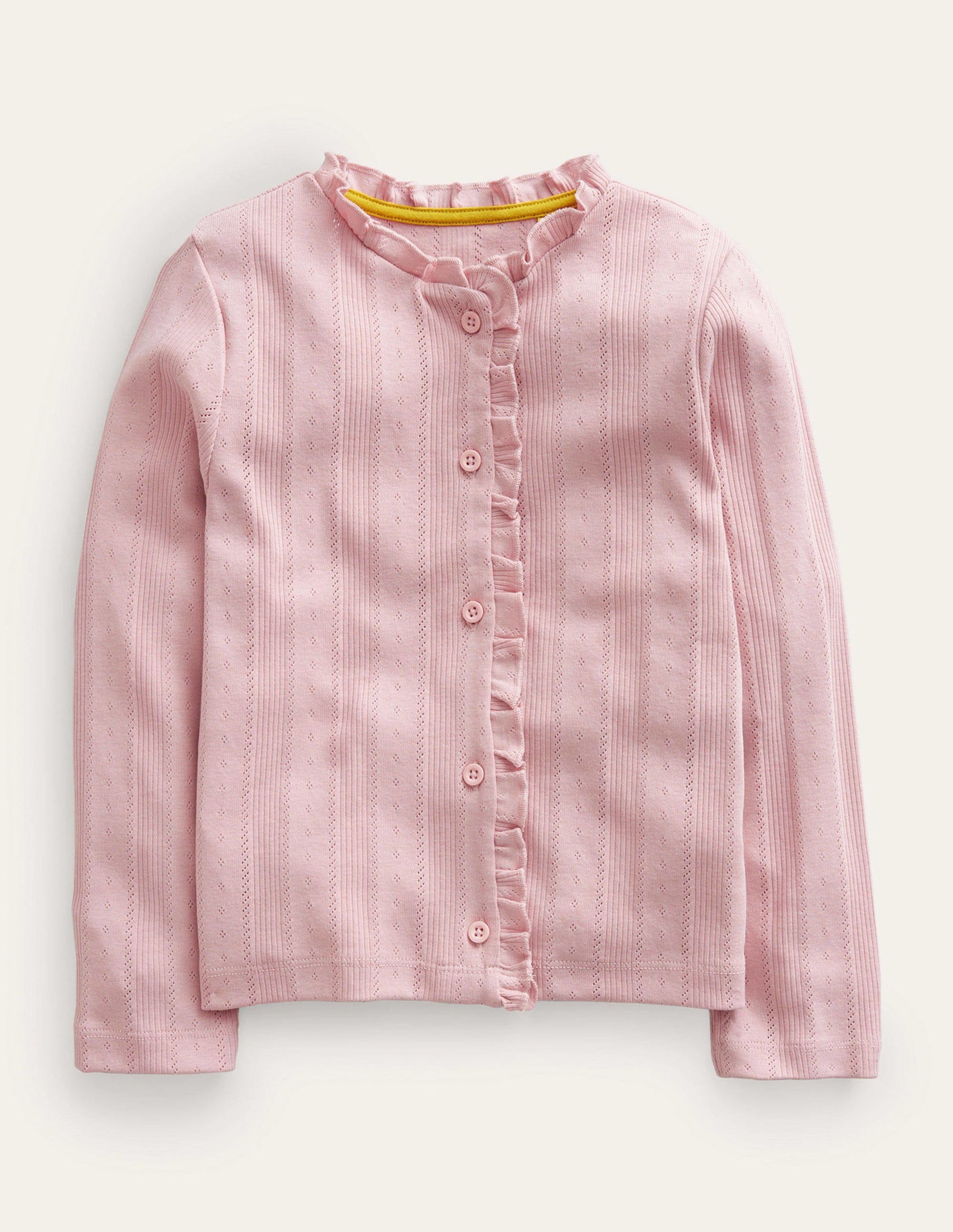 Pointelle-Strickjacke-Vintage Rosa-1