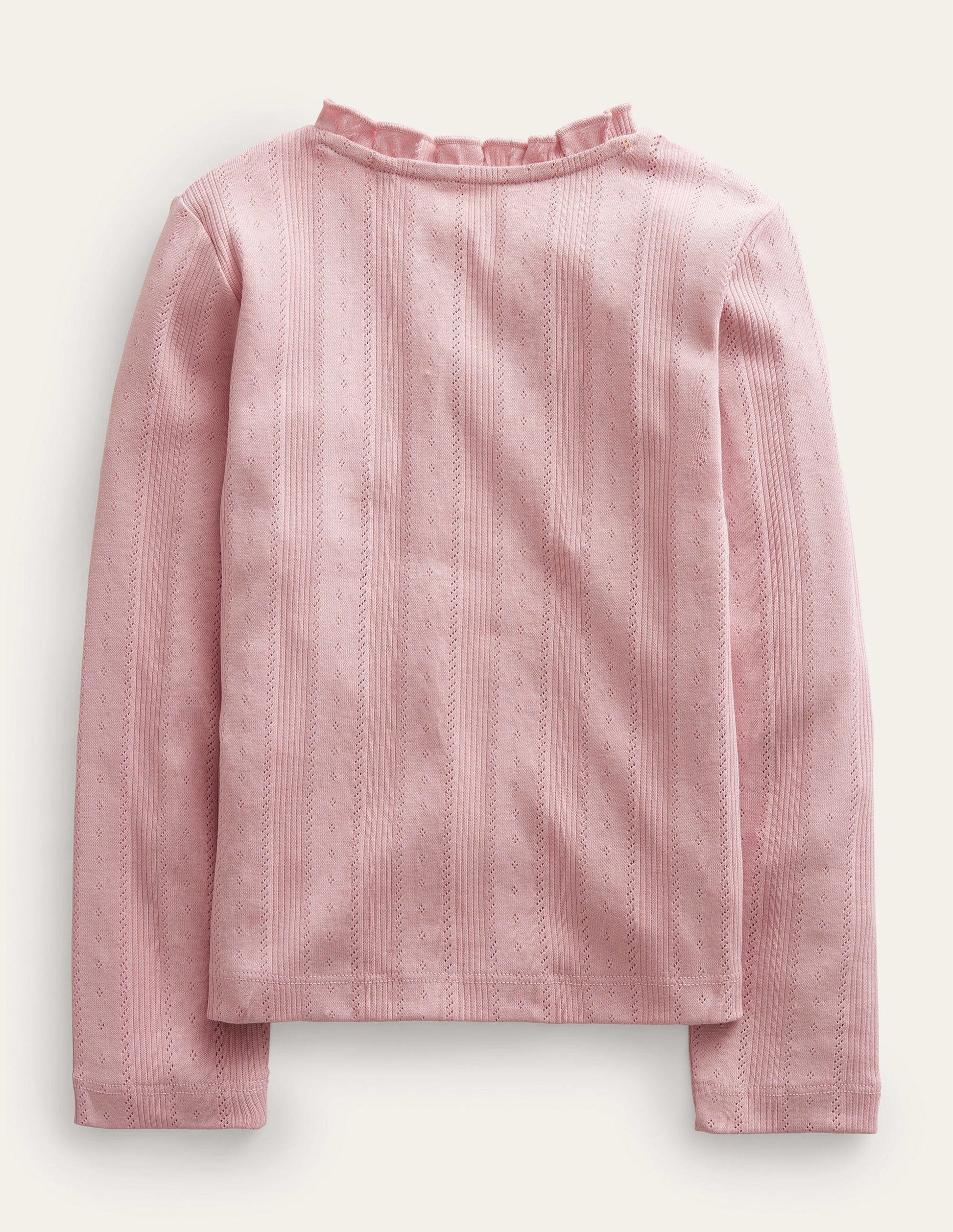 Pointelle-Strickjacke-Vintage Rosa-2