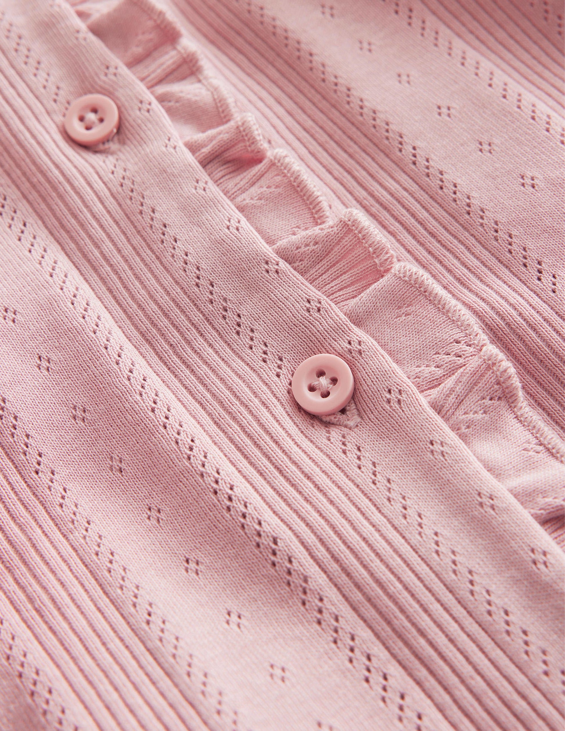 Pointelle-Strickjacke-Vintage Rosa-3