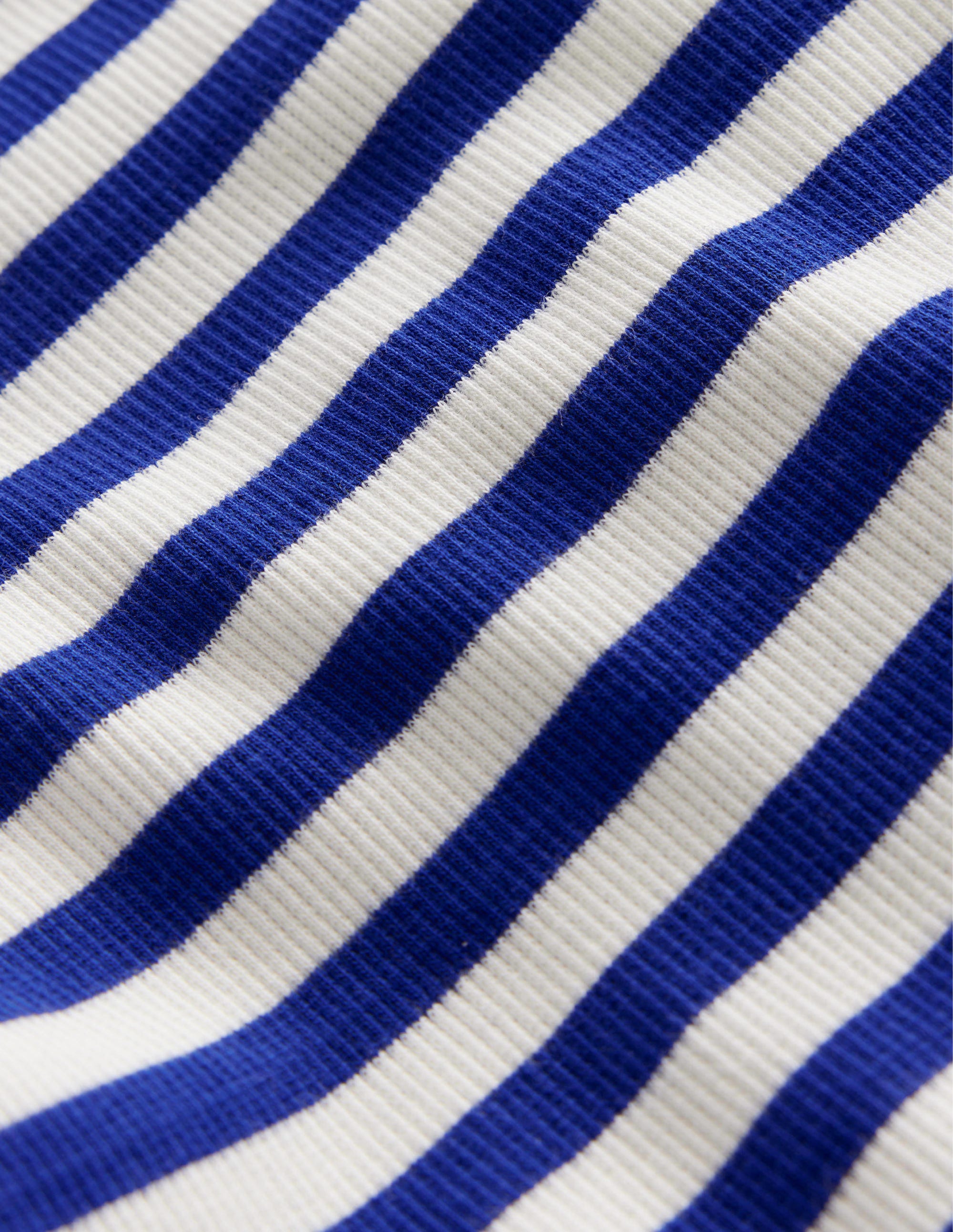 Verkürztes T-Shirt mit langen Ärmeln-Blaue Welle/Naturweiß - Image 3