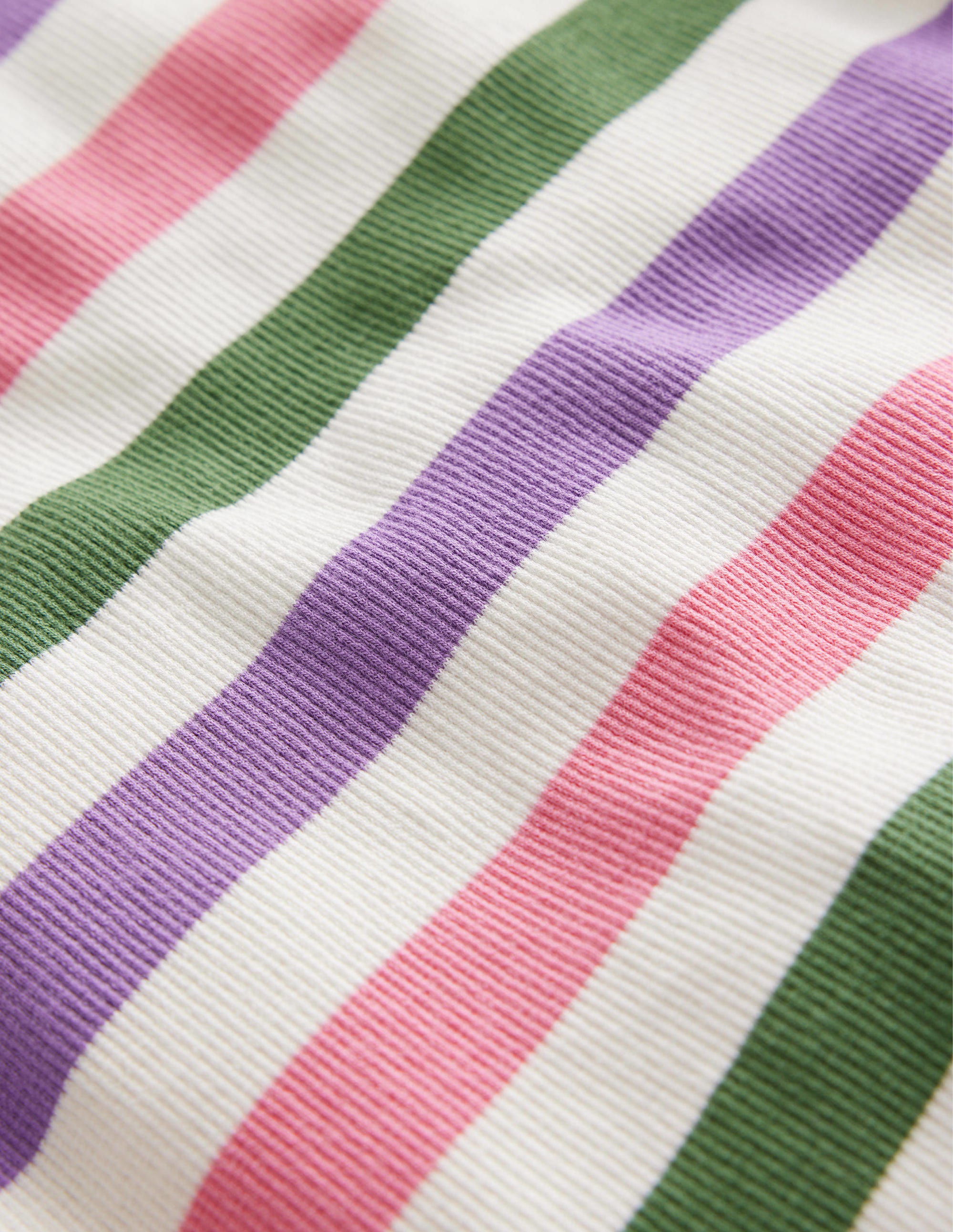 Cropped Long Sleeve T-shirt-Carousel/Aster - Image 3